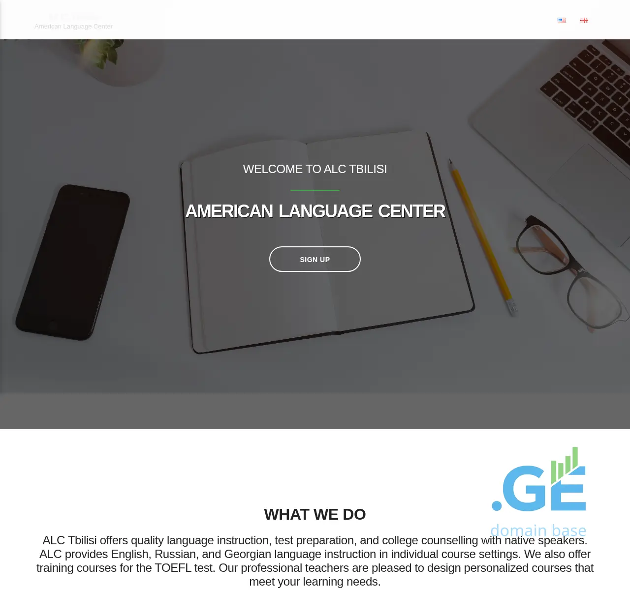 Screenshot of the site alctbilisi.ge at 2025-11-23