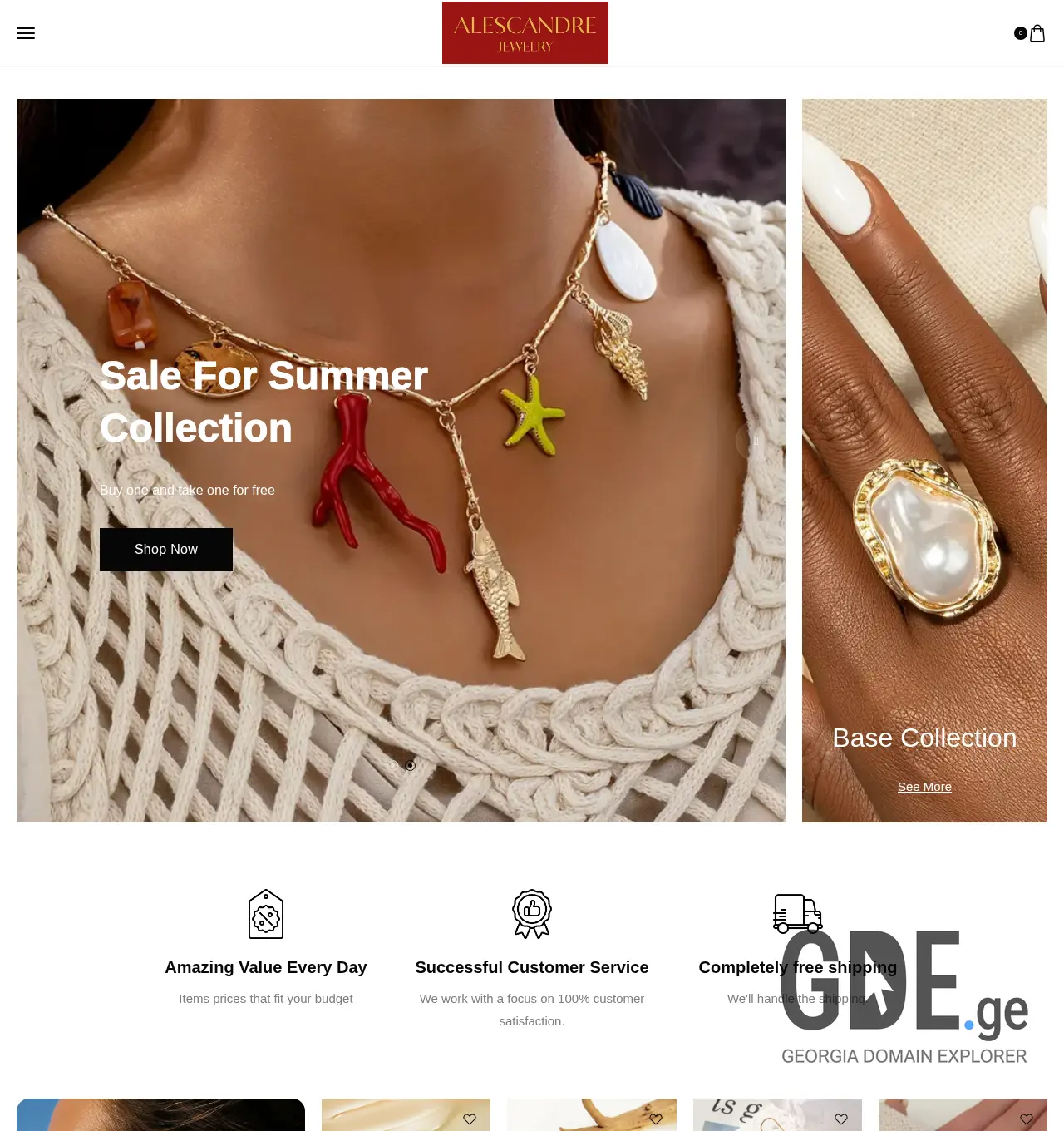 Screenshot of the site alescandre.ge at 2025-12-06