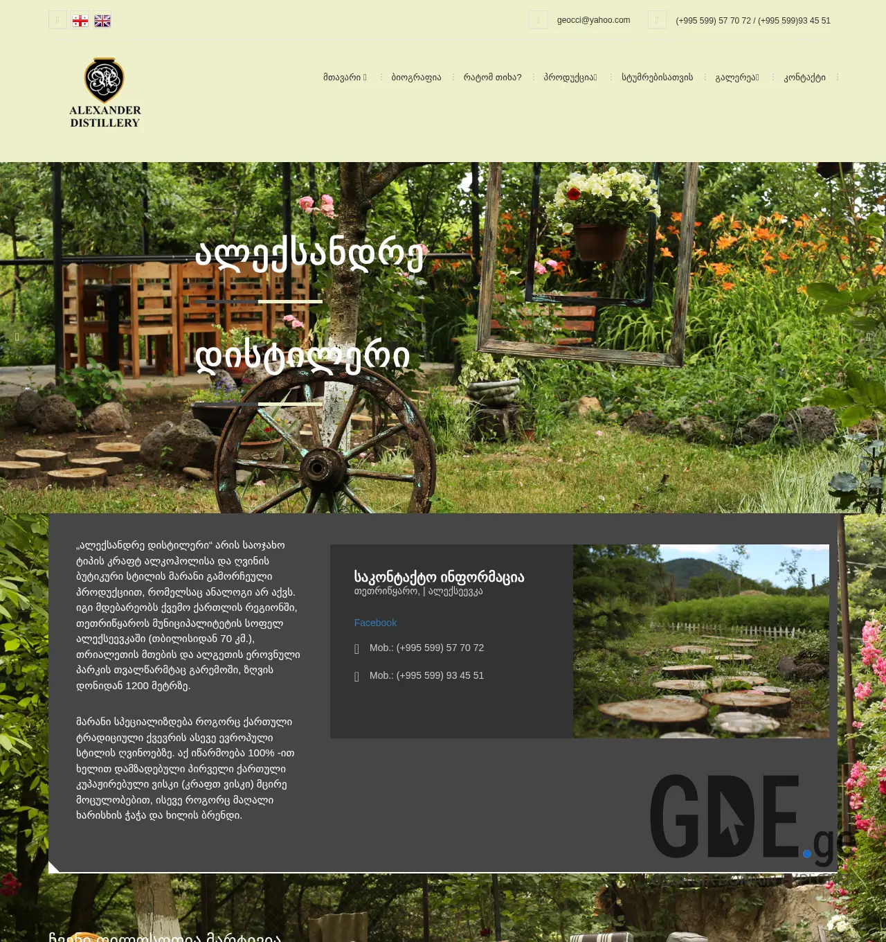 Screenshot of the site alexander.com.ge at 2025-11-30