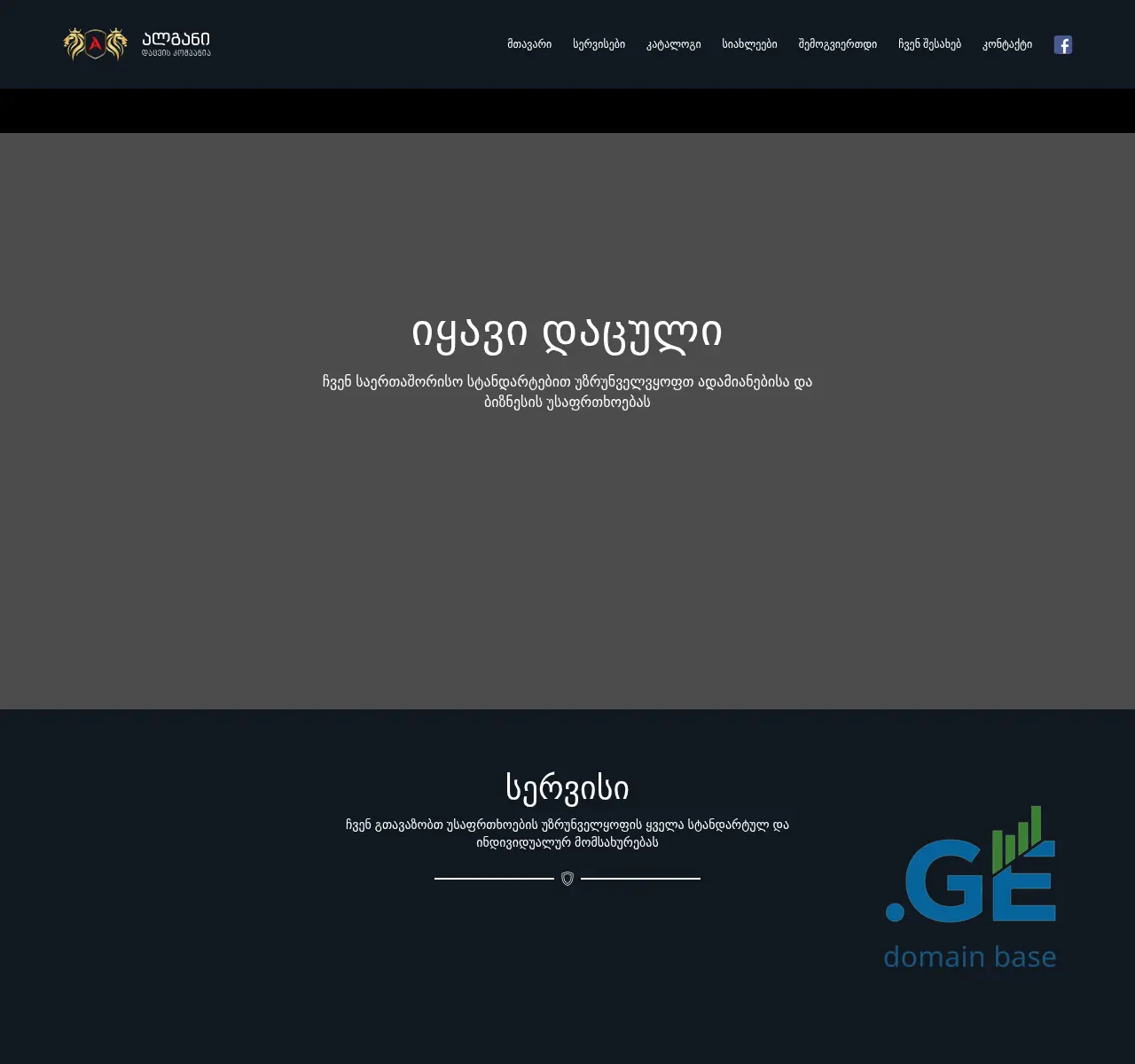 Screenshot of the site algani.ge at 2025-11-23