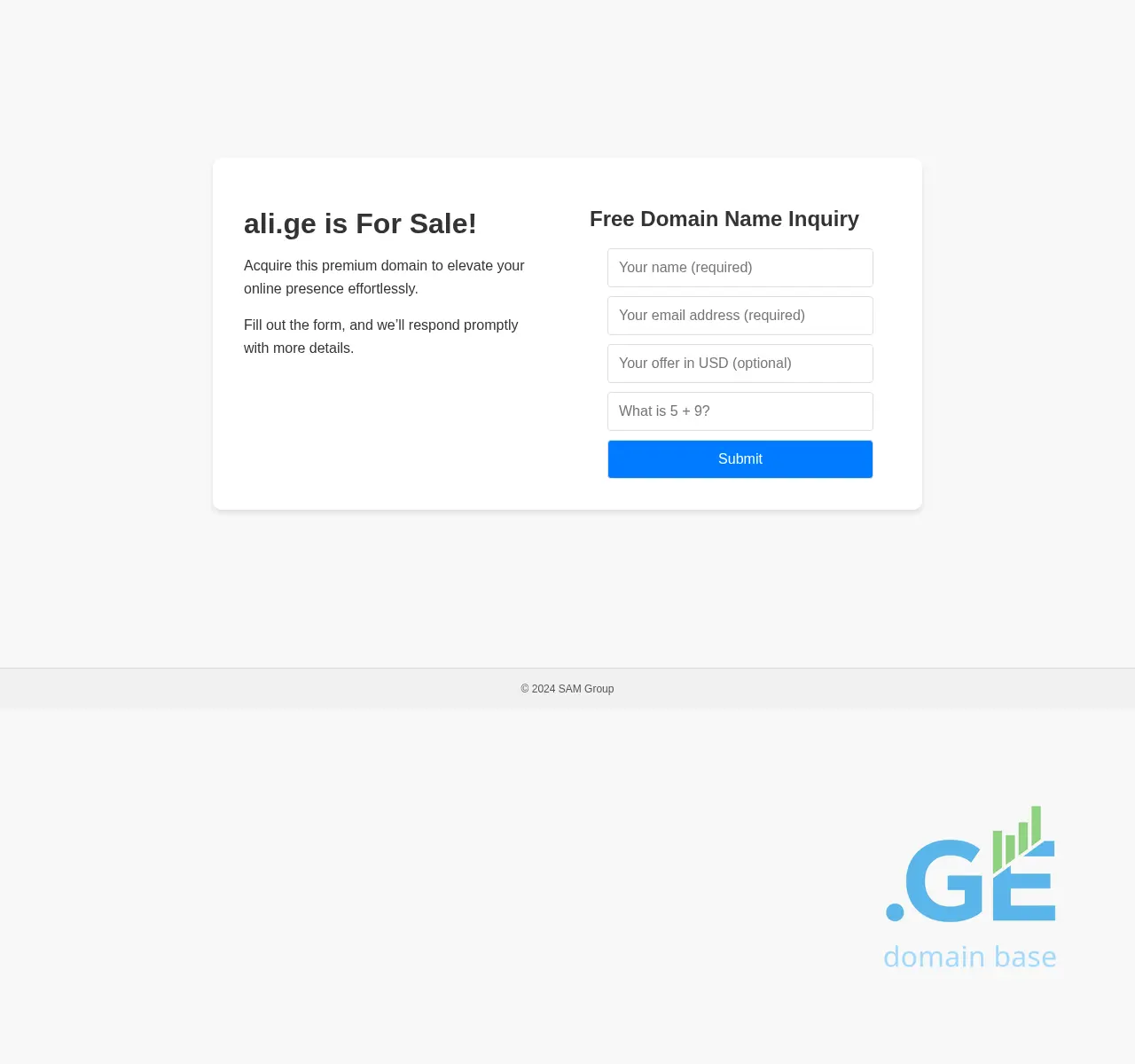 Screenshot of the site ali.ge at 2025-11-23