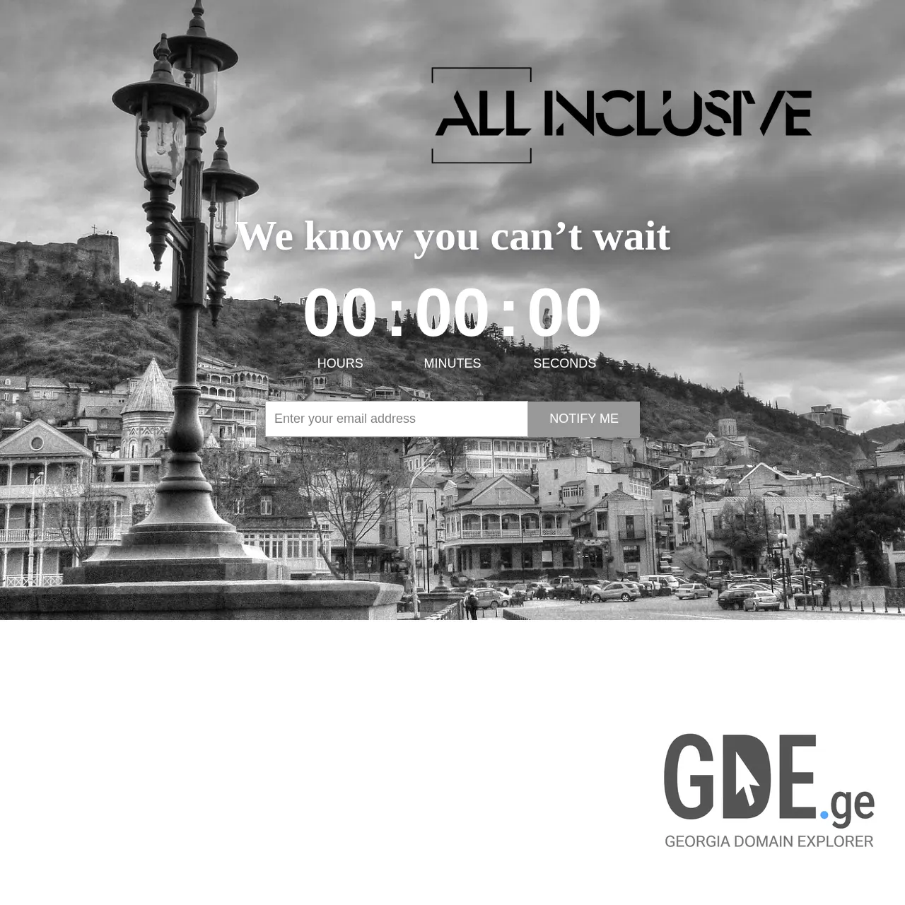 Screenshot of the site allinclusive.ge at 2025-12-14