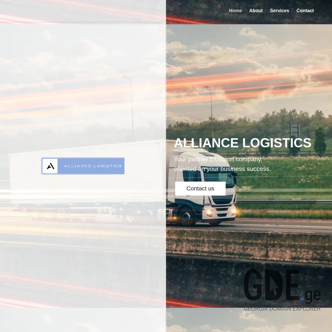 Screenshot of the site alogistics.ge at 2025-12-08