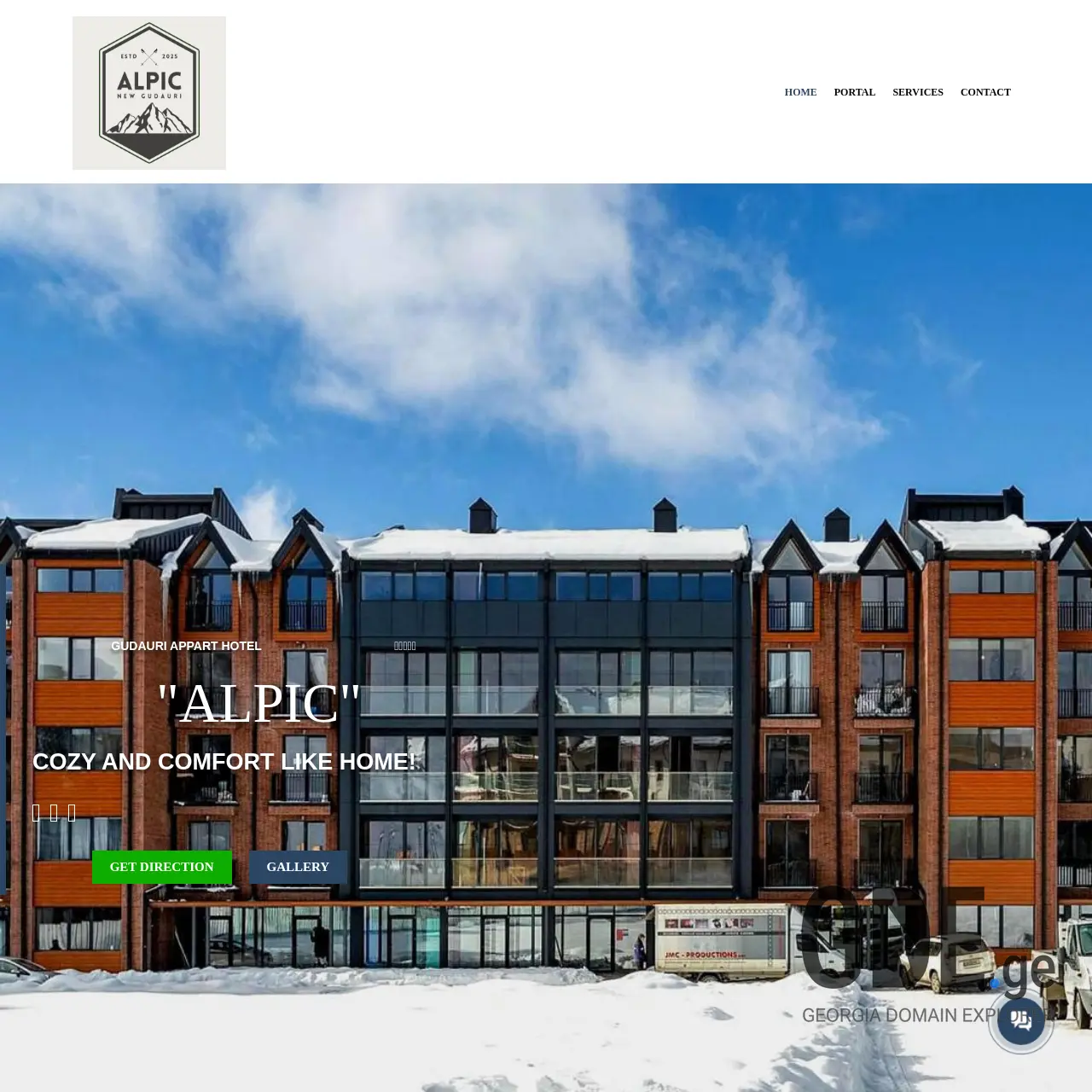 Screenshot of the site alpic.ge at 2025-12-08