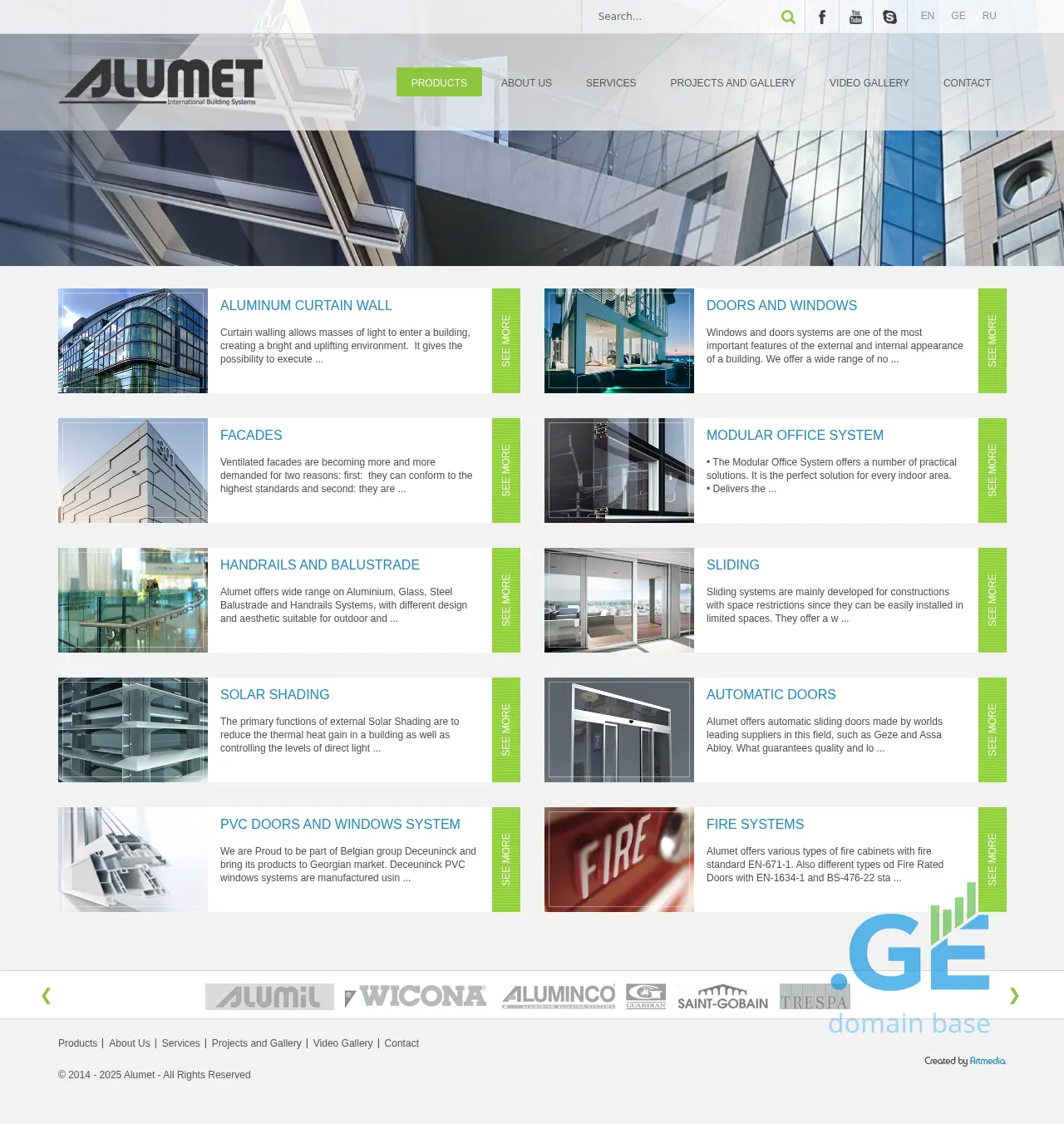 Screenshot of the site alumet.ge
