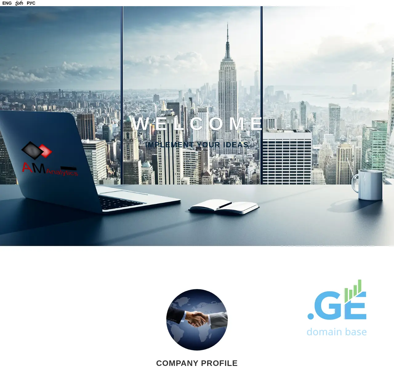 Screenshot of the site amanalytics.ge at 2025-11-23