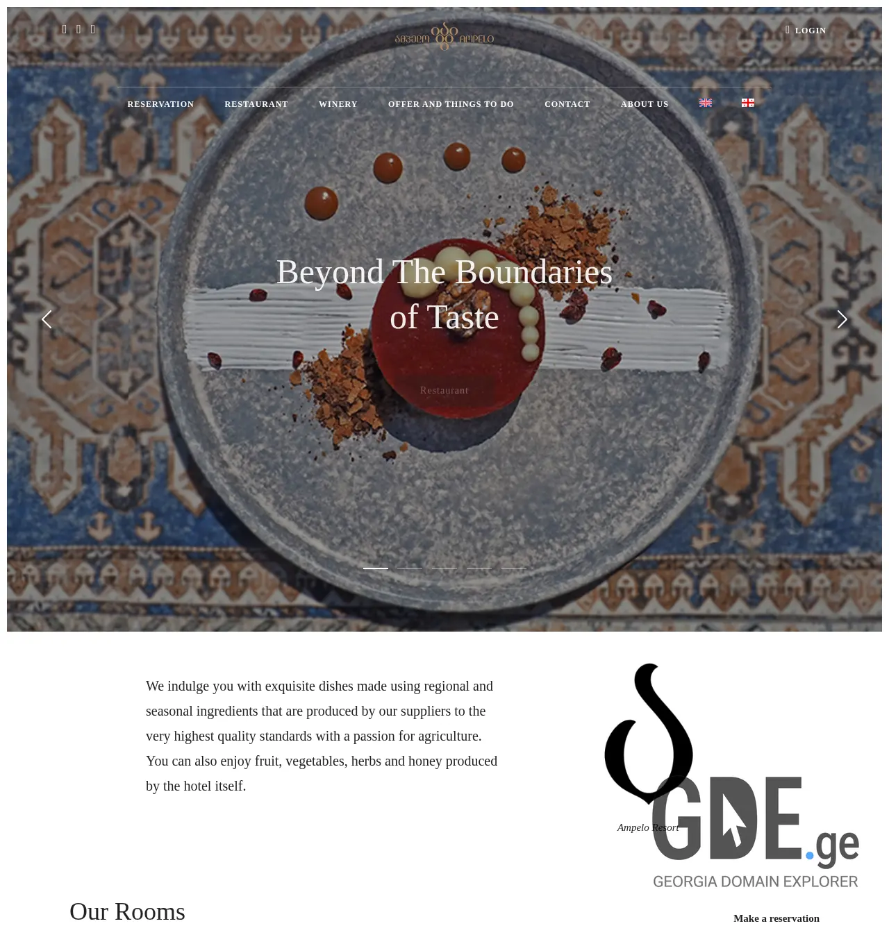 Screenshot of the site ampelo.ge at 2025-11-30