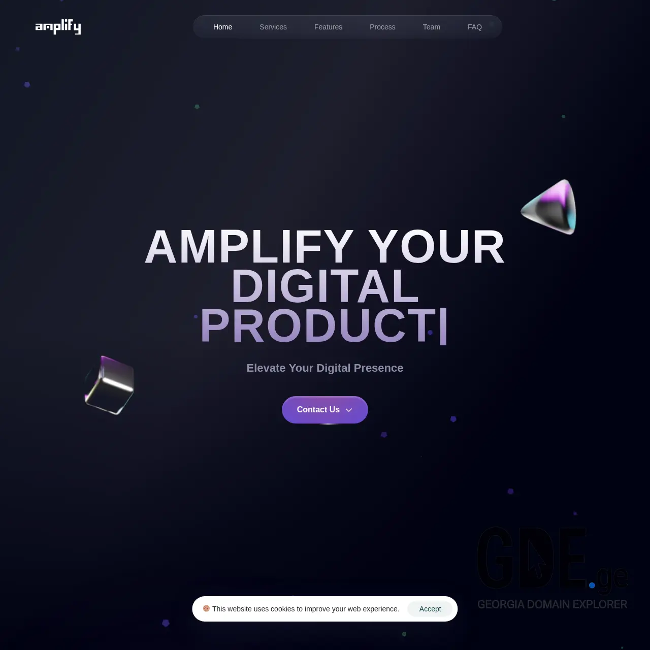 Screenshot of the site amplify.ge at 2025-12-08