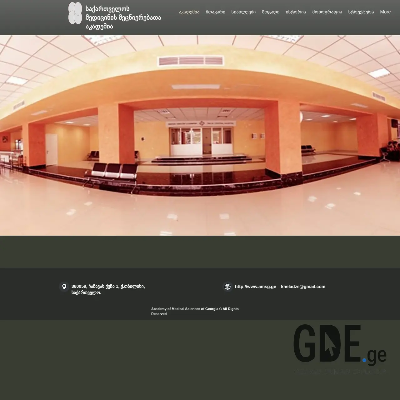 Screenshot of the site amsg.ge at 2025-12-15