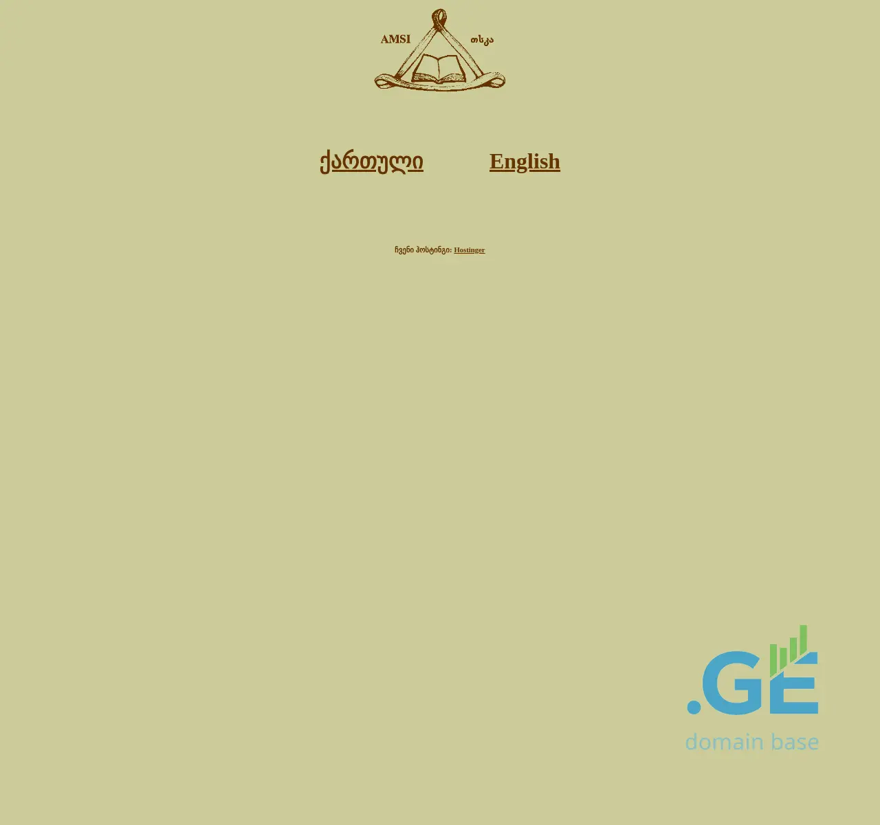 Screenshot of the site amsi.ge at 2025-11-23