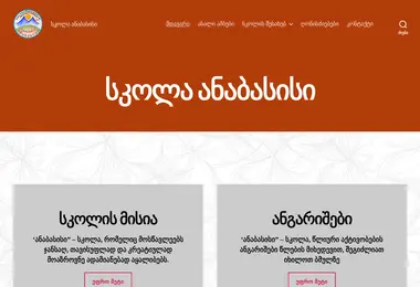 Screenshot of anabasisi.edu.ge