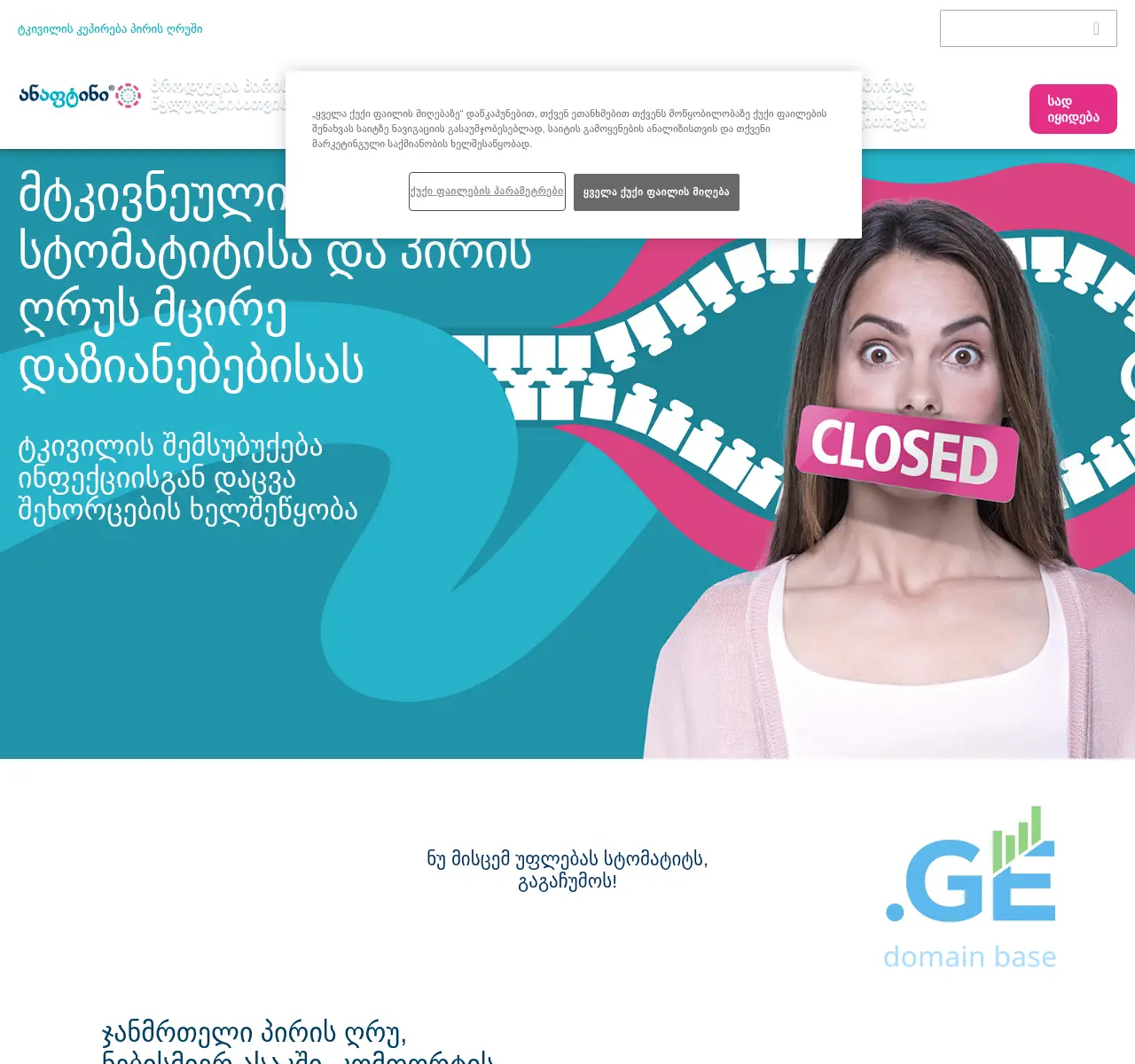 Screenshot of the site anaftin.ge at 2025-11-23