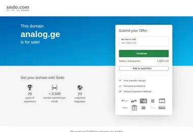 Screenshot of analog.ge