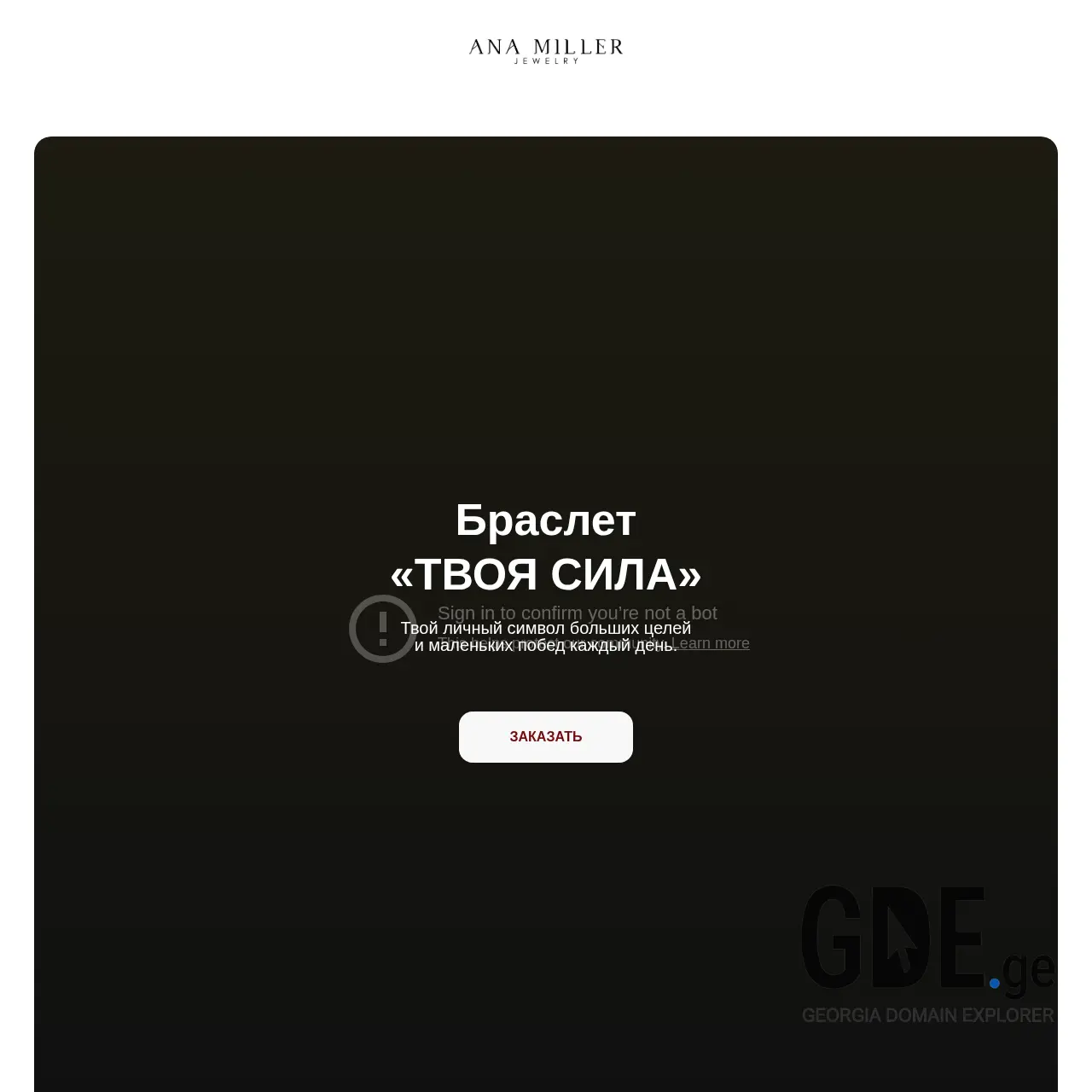 Screenshot of the site anamiller.ge at 2026-01-27