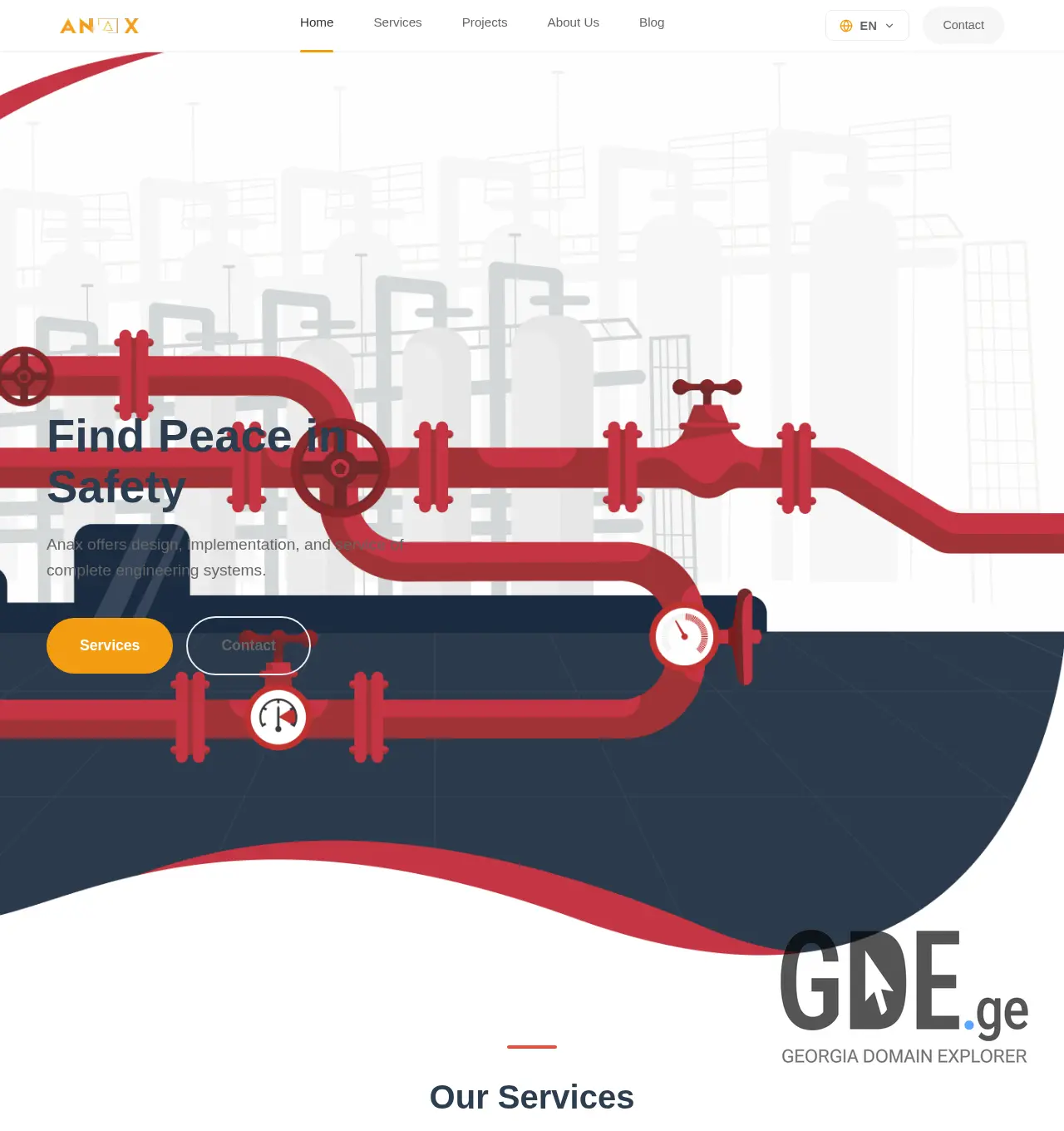 Screenshot of the site anax.ge at 2025-11-29