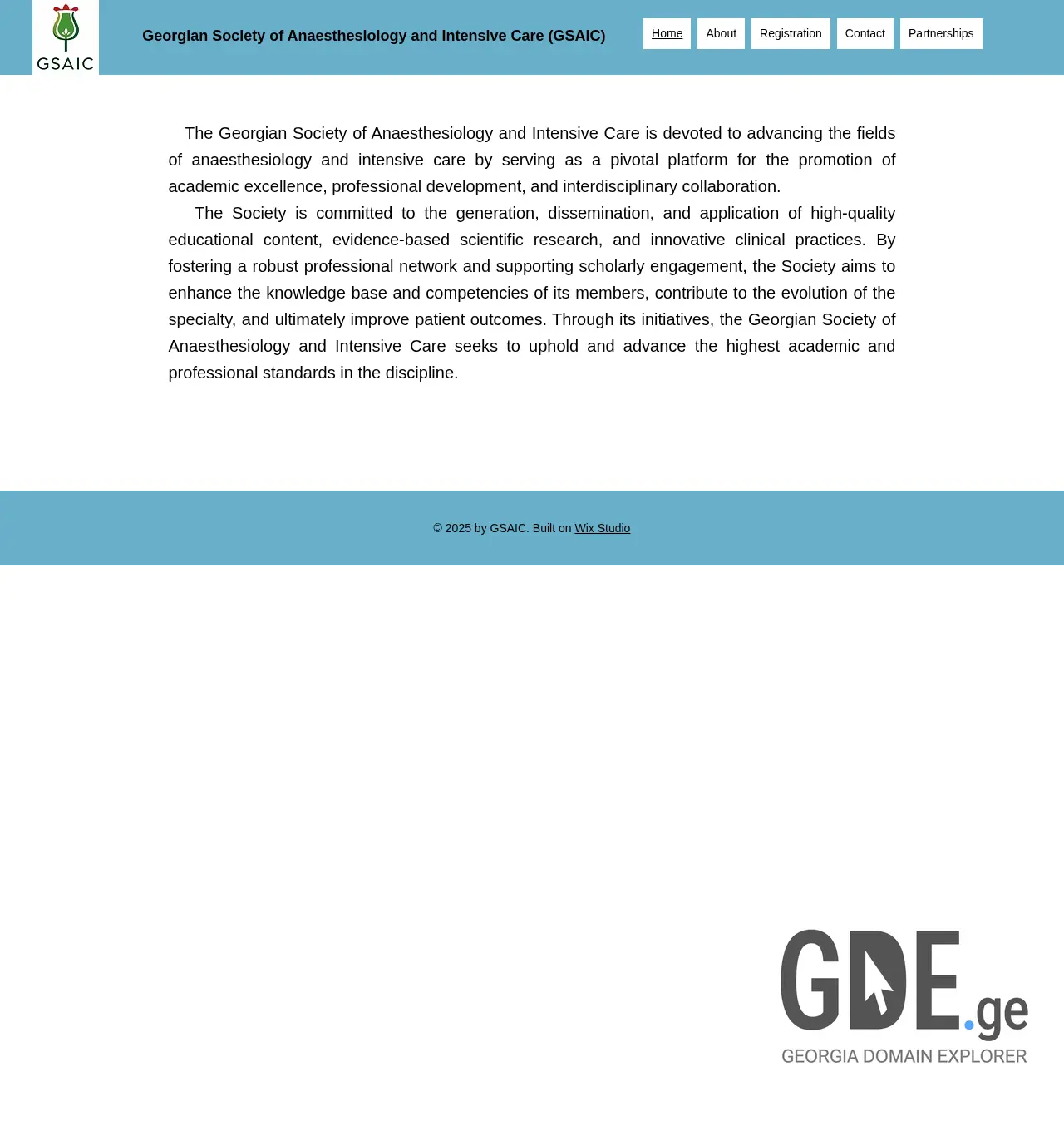 Screenshot of the site anesthesia.ge at 2025-11-29