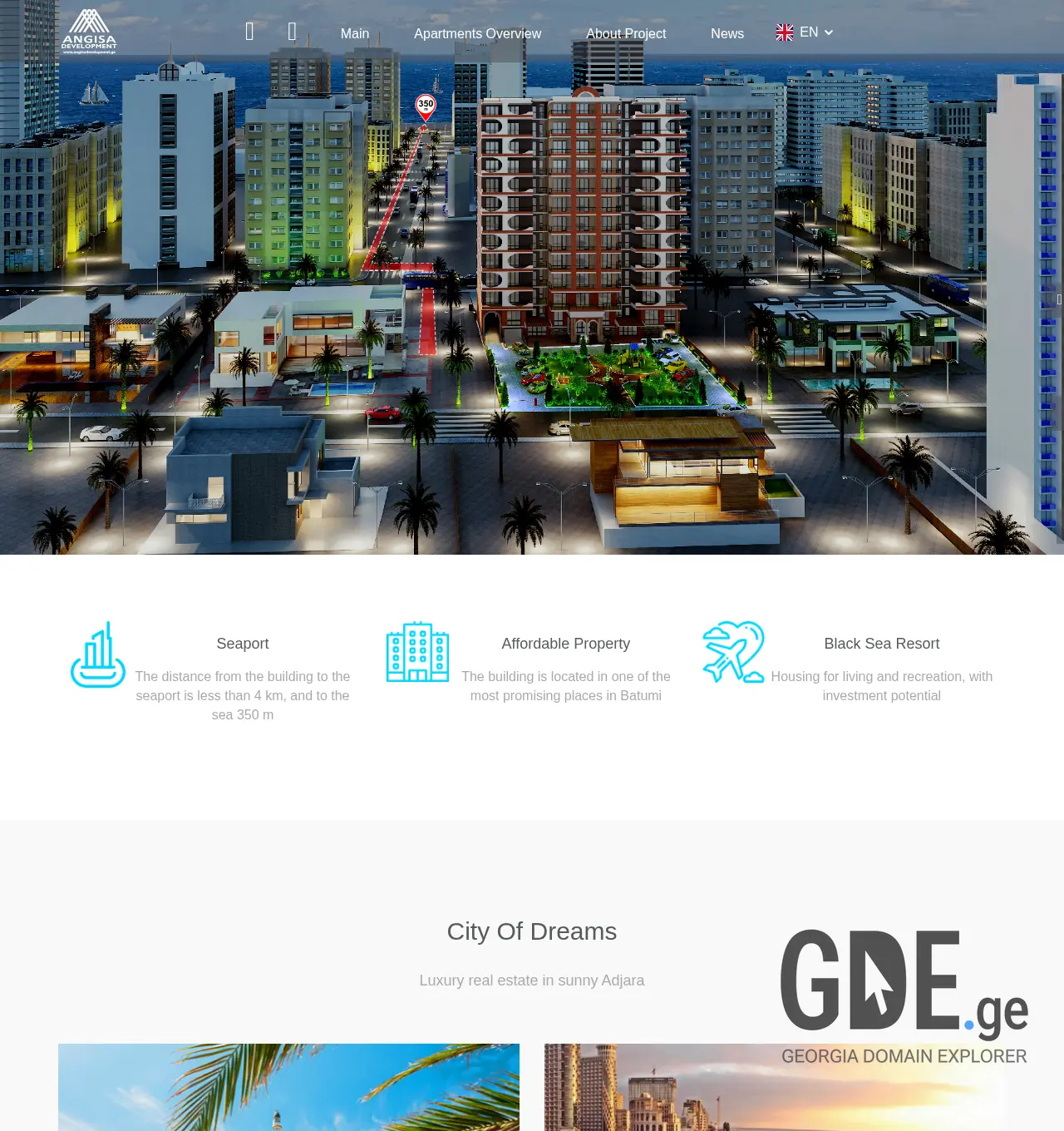 Screenshot of the site angisadevelopment.ge at 2025-11-30