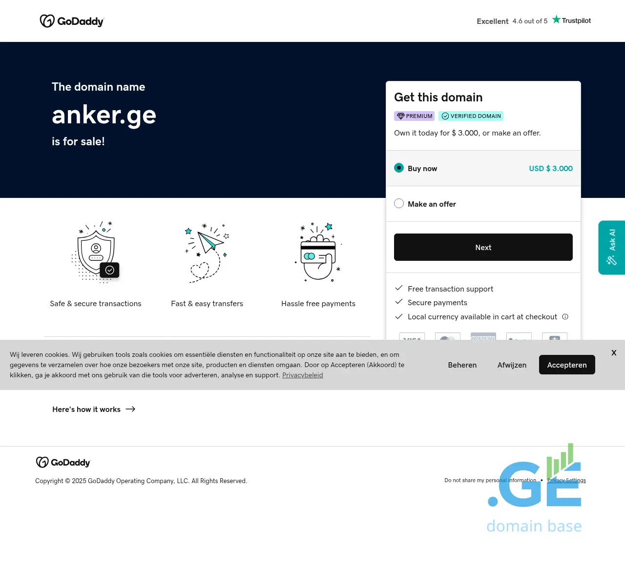 Screenshot of the site anker.ge at 2025-11-14