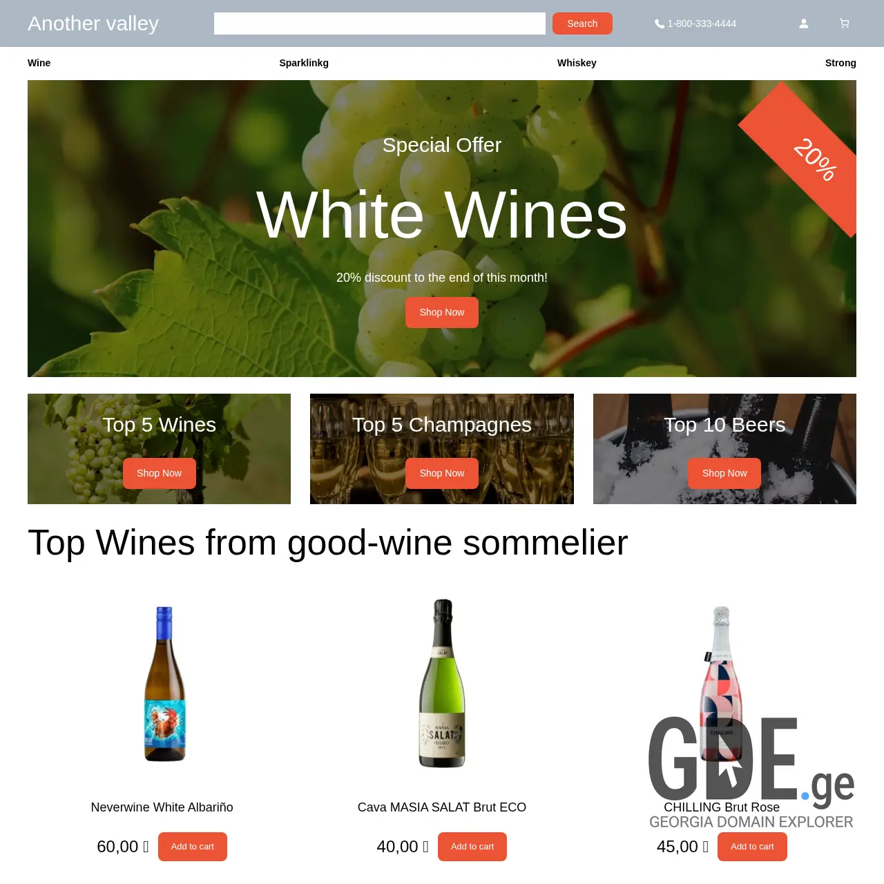 Screenshot of the site anothervalley.ge at 2025-12-08