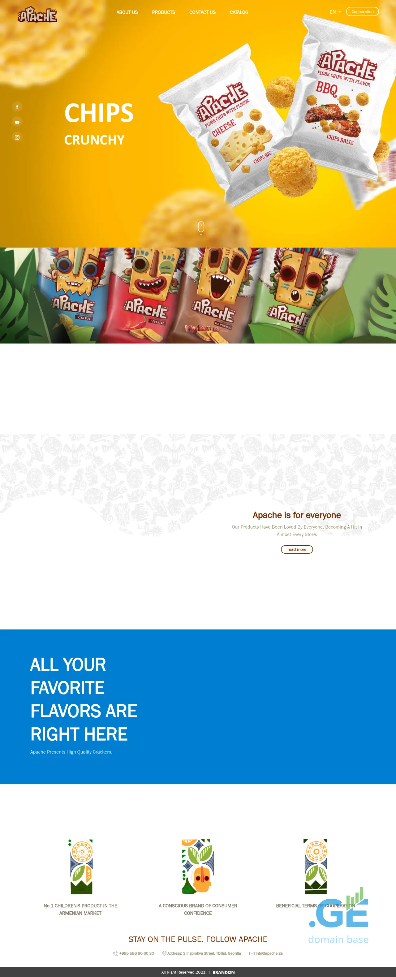 Screenshot of the site apache.ge