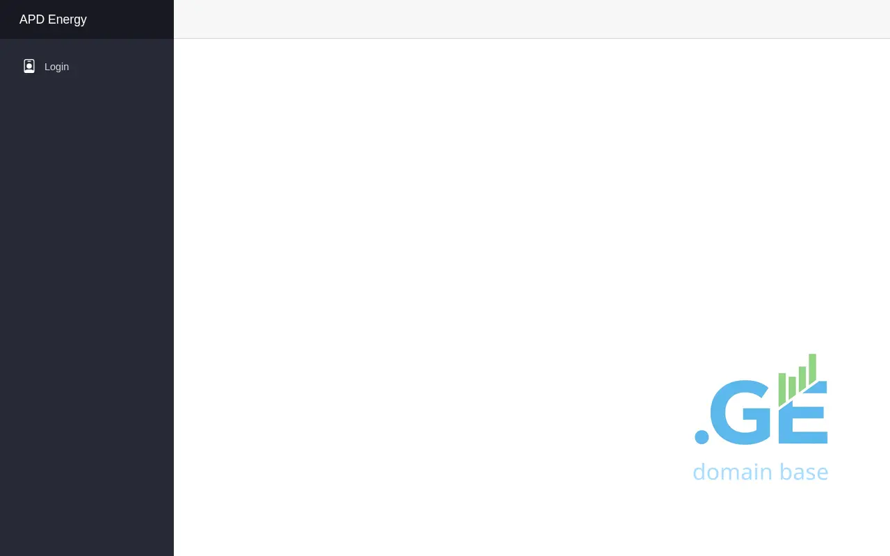 Screenshot of the site apdenergy.ge