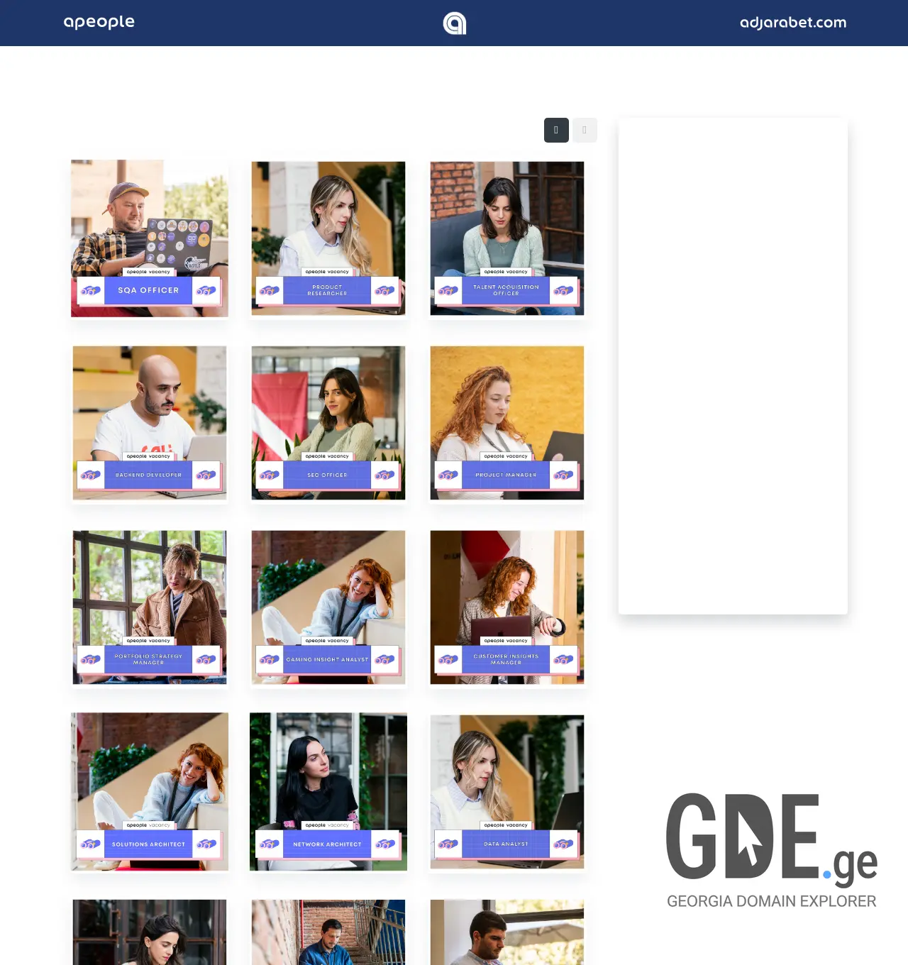 Screenshot of the site apeople.ge at 2025-11-29