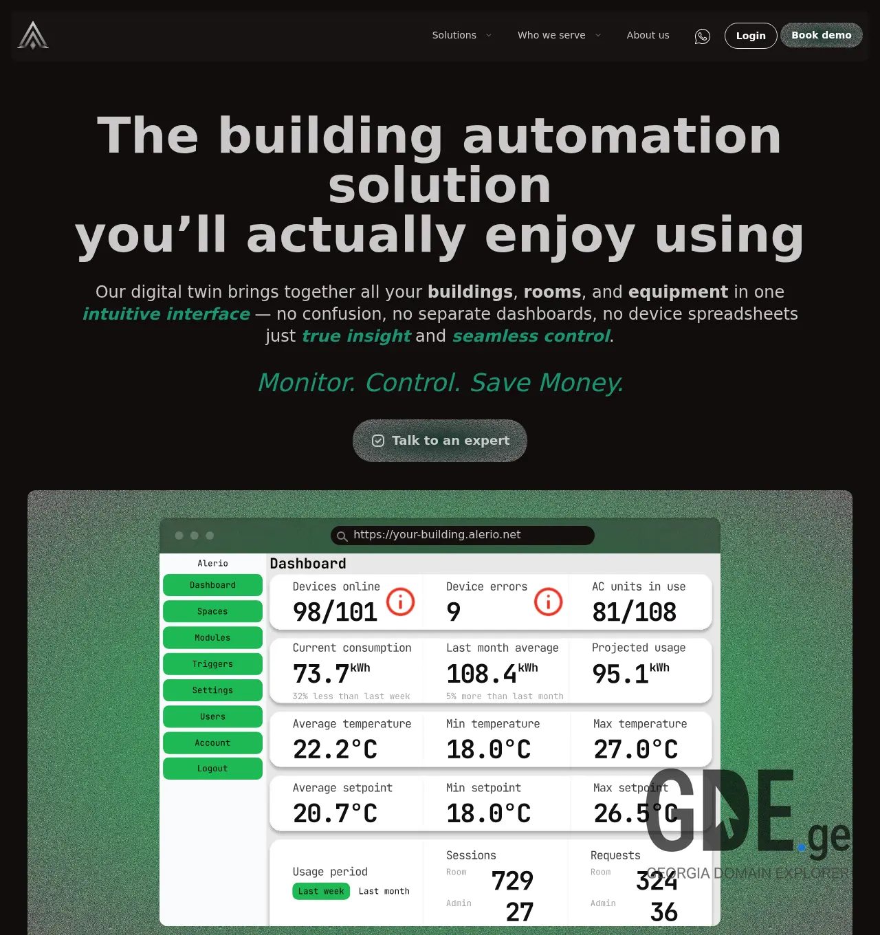Screenshot of the site apes.ge at 2025-11-29