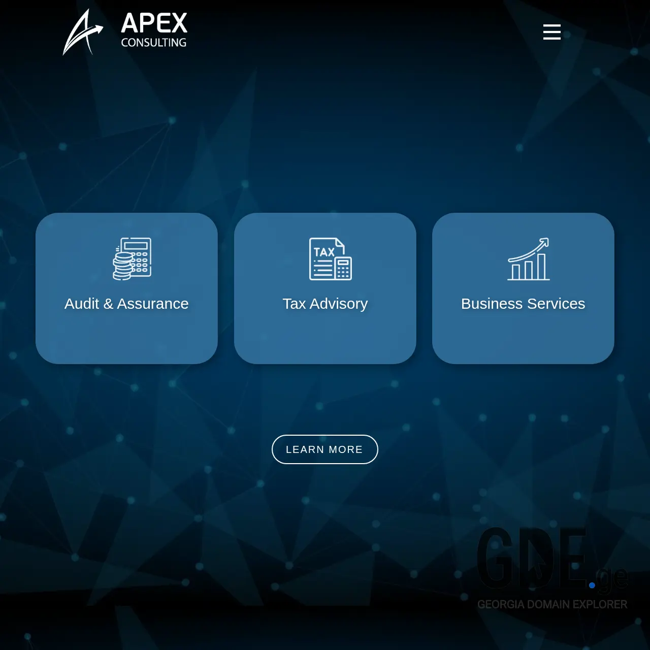 Screenshot of the site apexc.ge at 2025-12-08