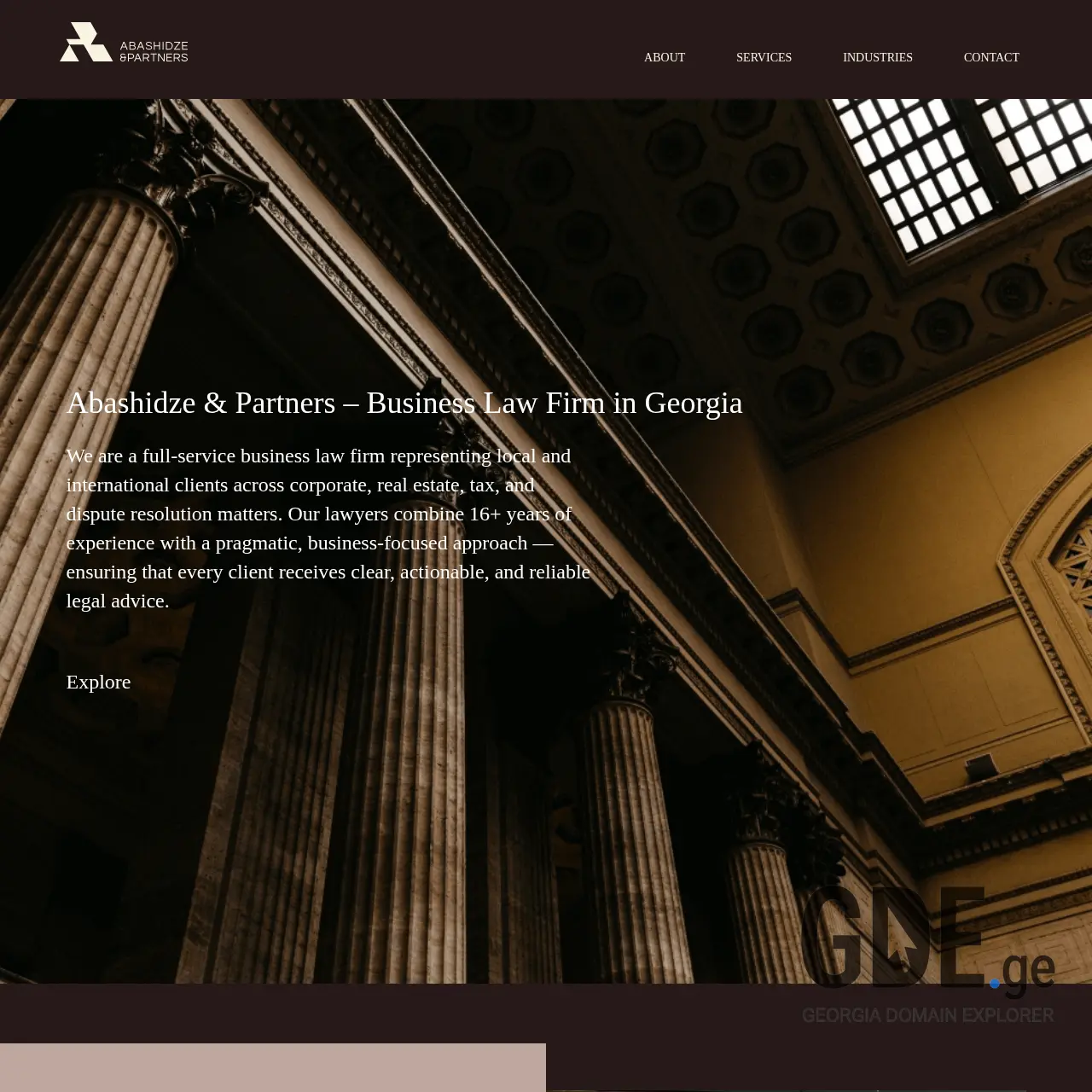 Screenshot of the site aplaw.ge at 2025-12-15