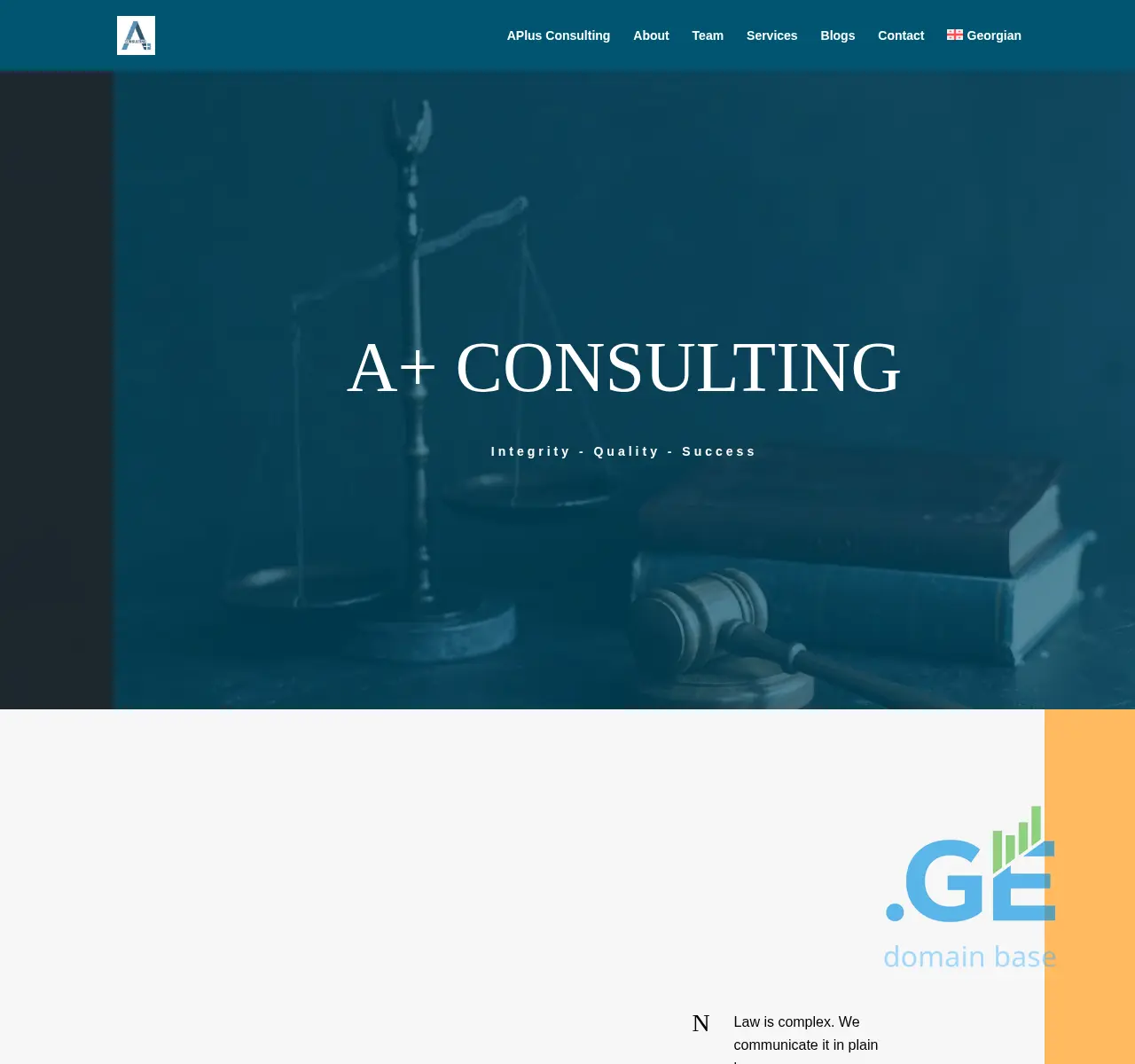 Screenshot of the site aplus.ge at 2025-11-23