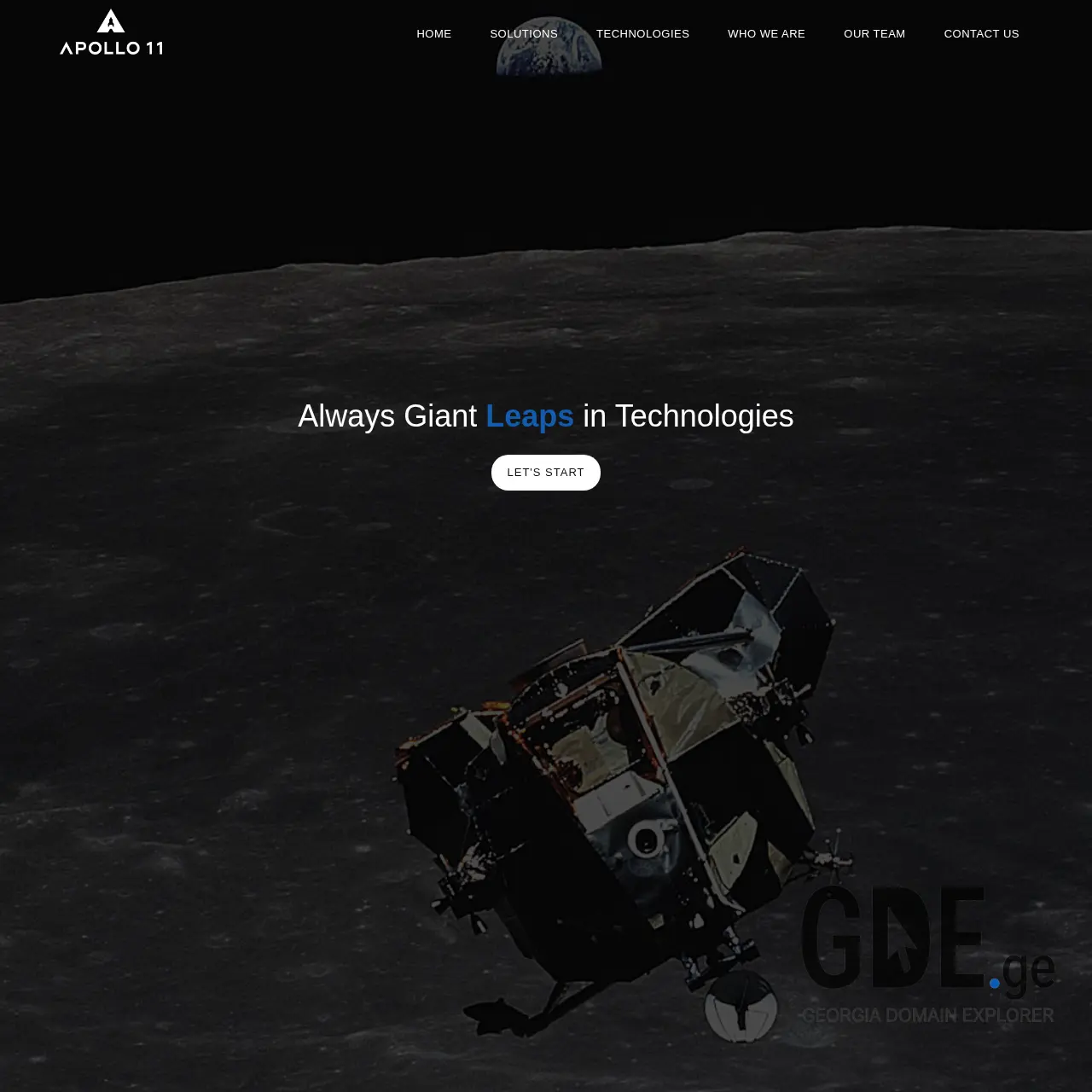 Screenshot of the site apollo11.ge at 2025-12-15
