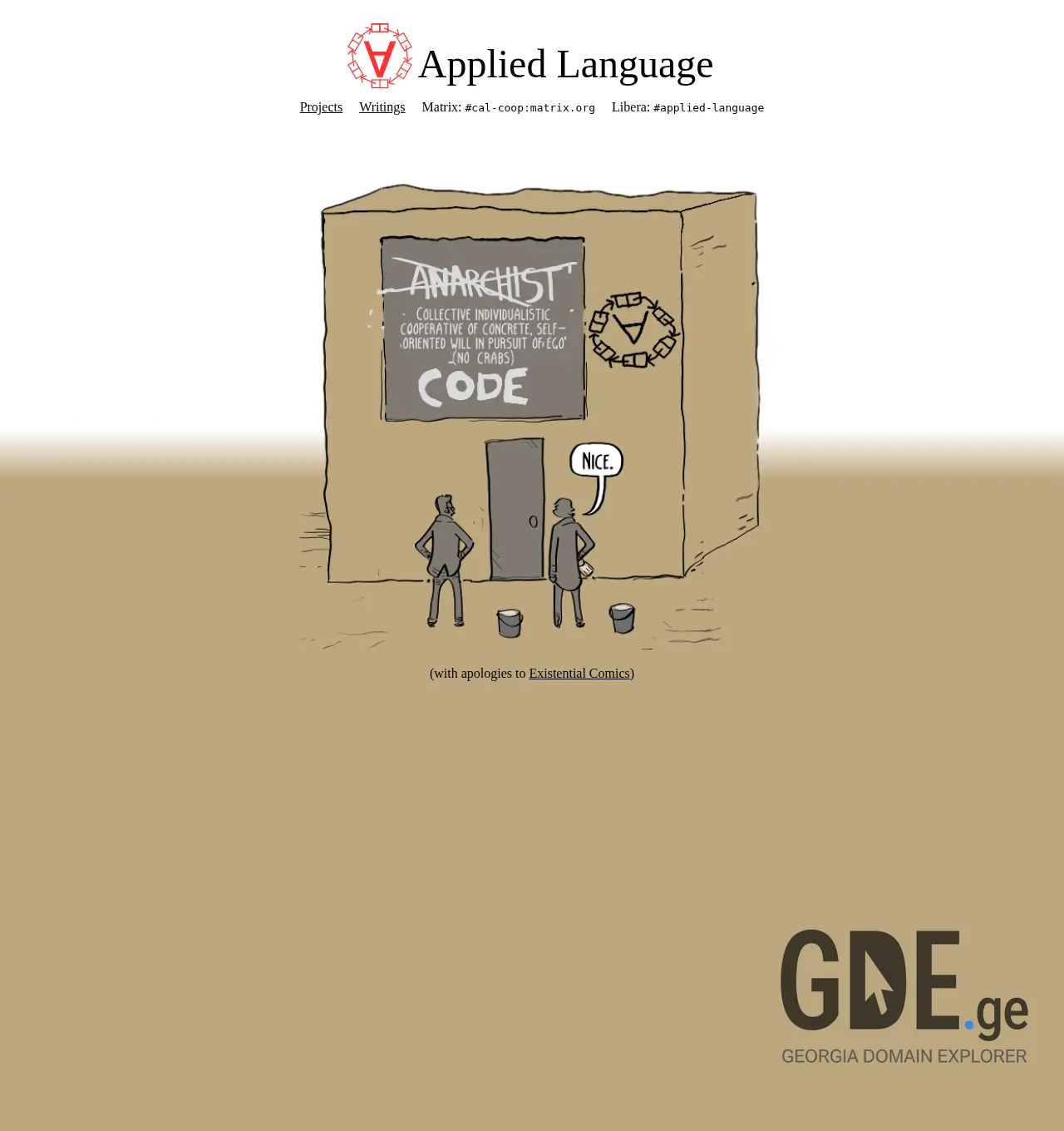 Screenshot of the site applied-langua.ge at 2025-11-30