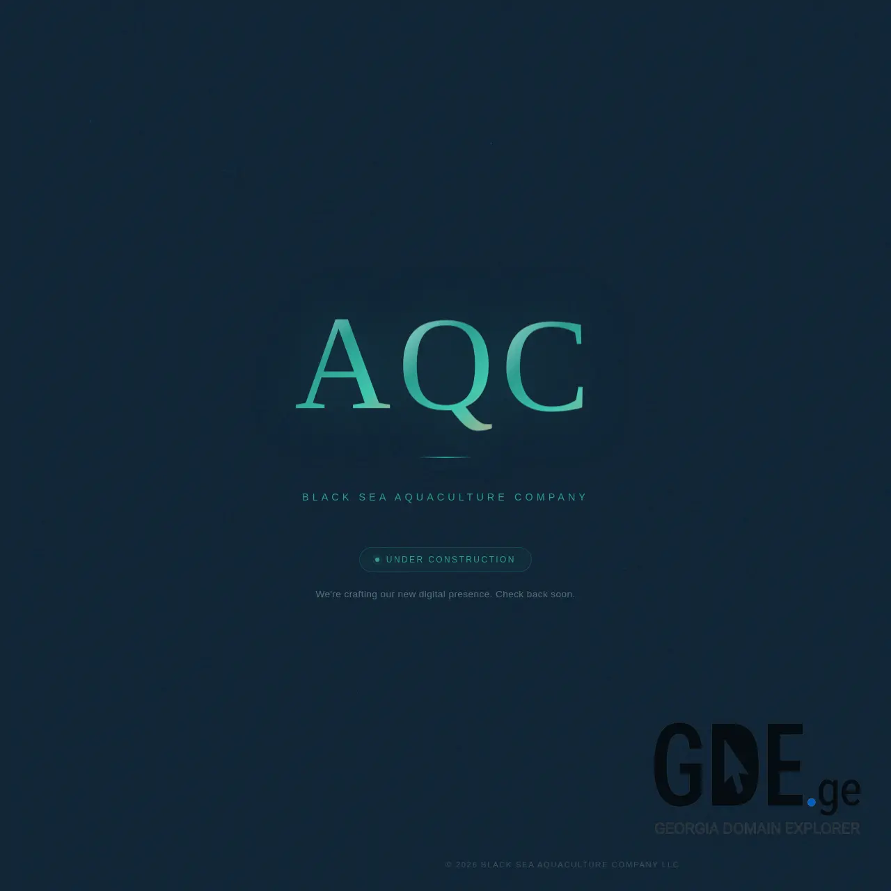 Screenshot of the site aqc.ge at 2026-02-18