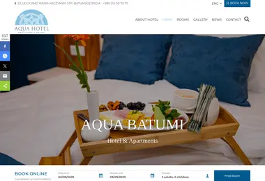 Screenshot of aquahotel.ge