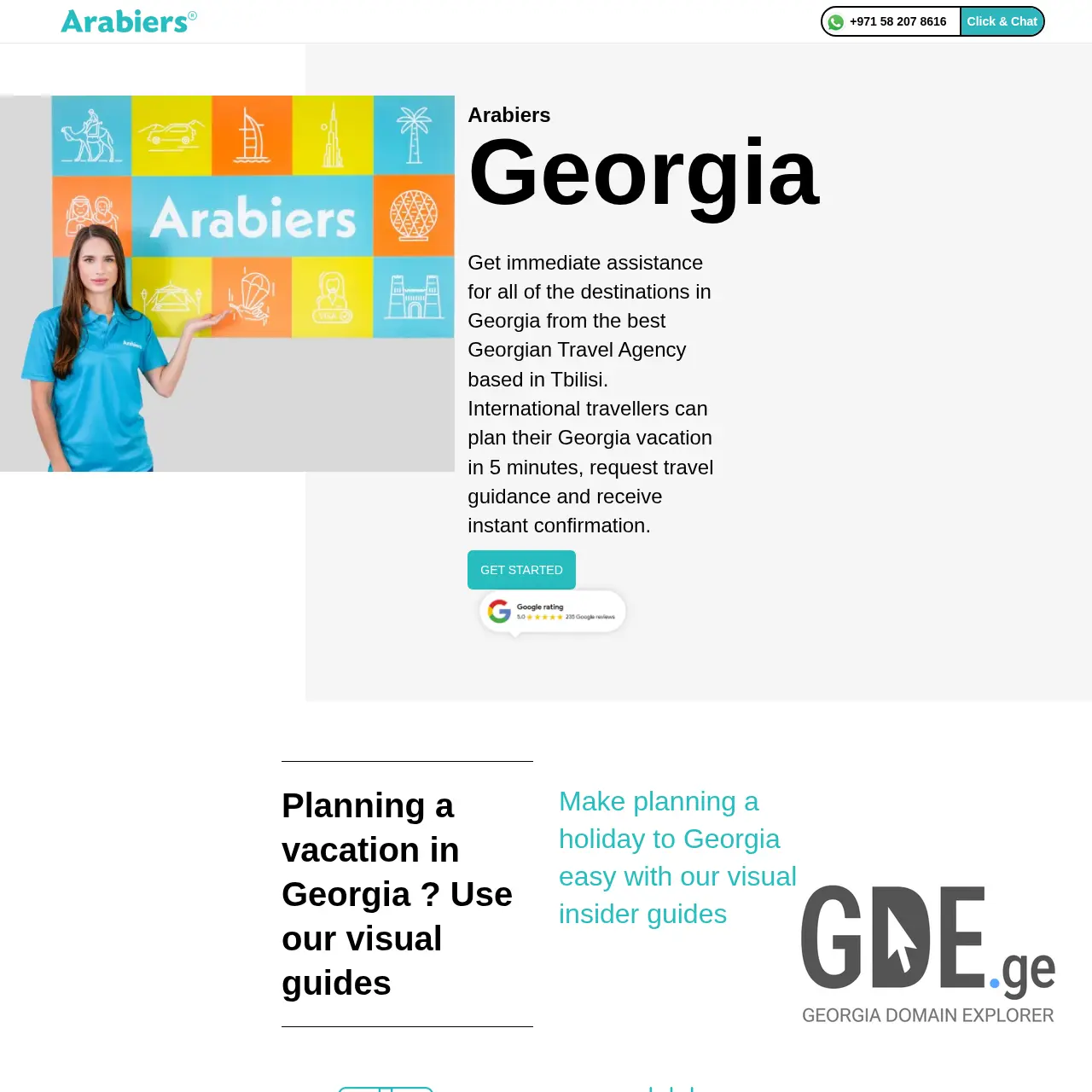 Screenshot of the site arabiers.ge at 2025-12-08