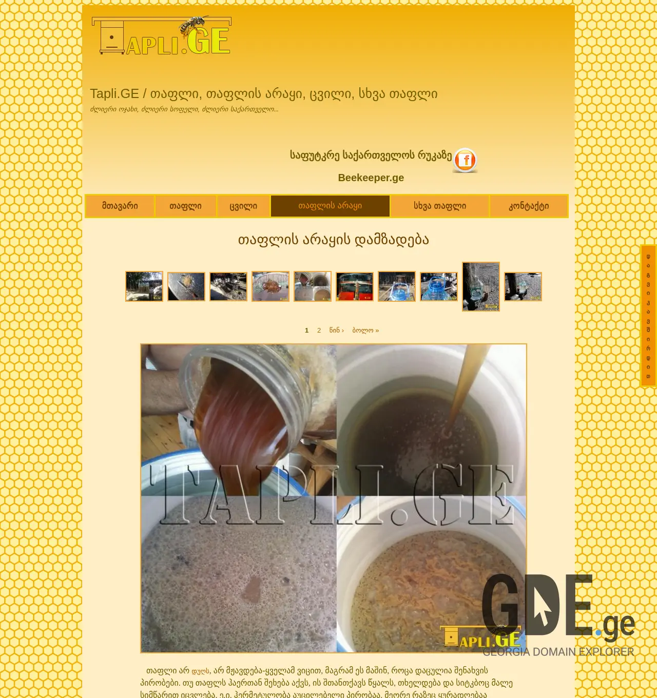 Screenshot of the site arayi.ge at 2025-11-30