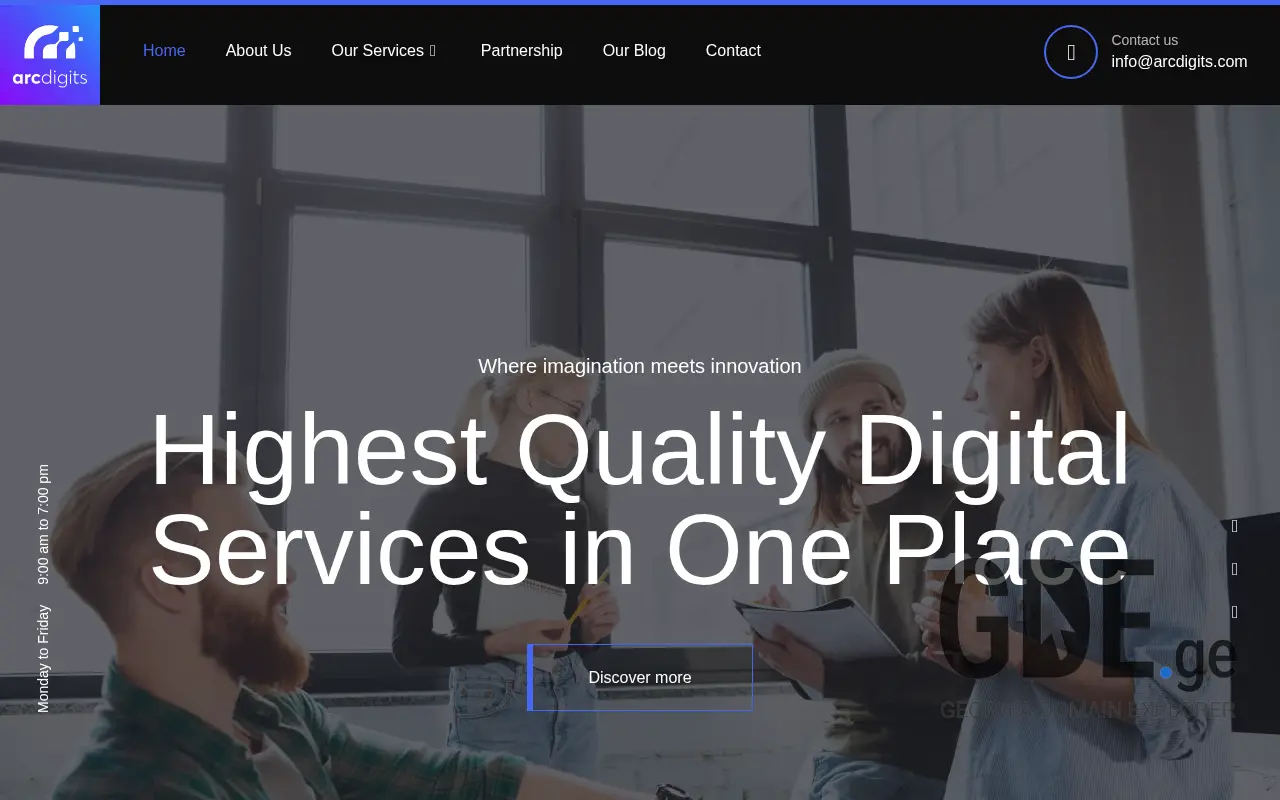 Screenshot of the site arcdesign.ge at 2025-11-28