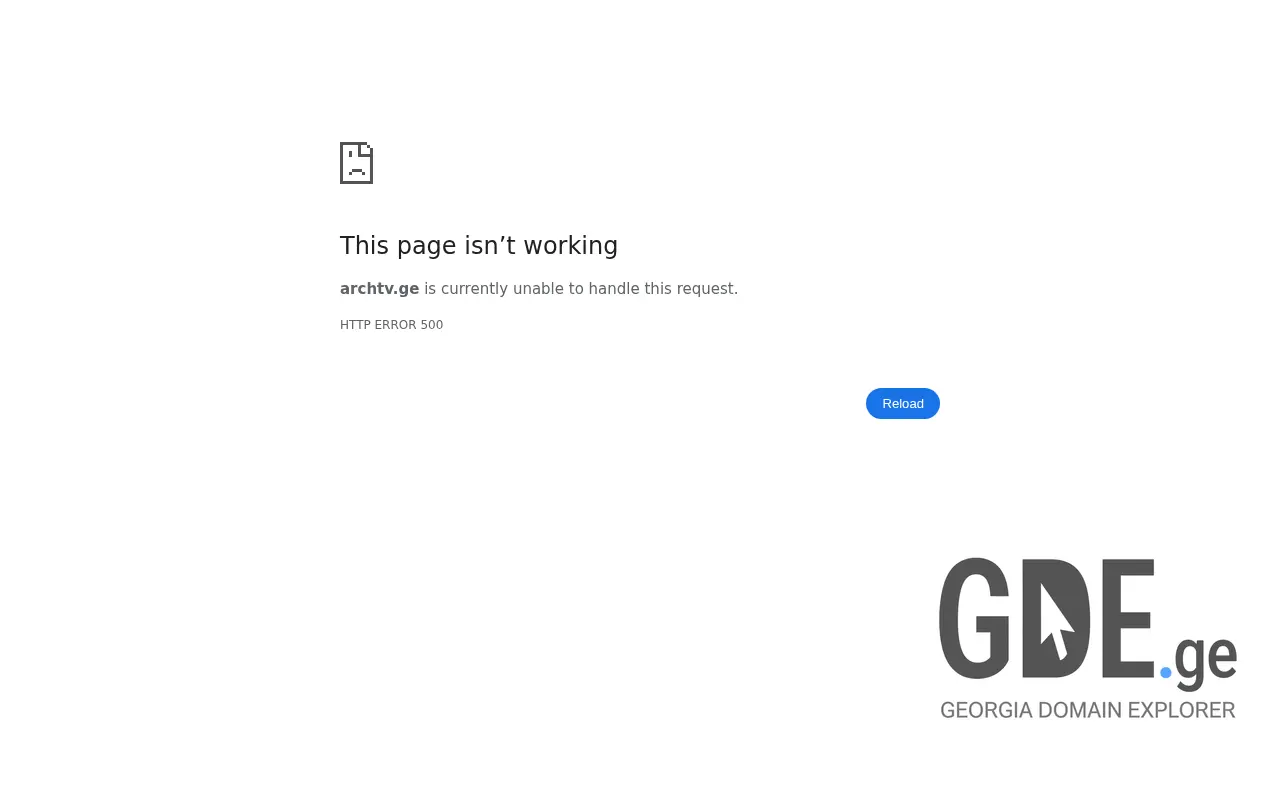 Screenshot of the site archtv.ge at 2025-11-28