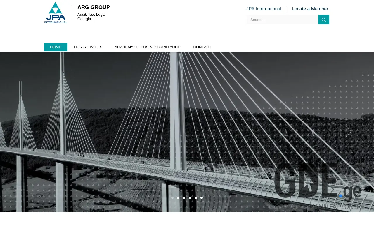 Screenshot of the site arggroup.ge at 2025-11-28