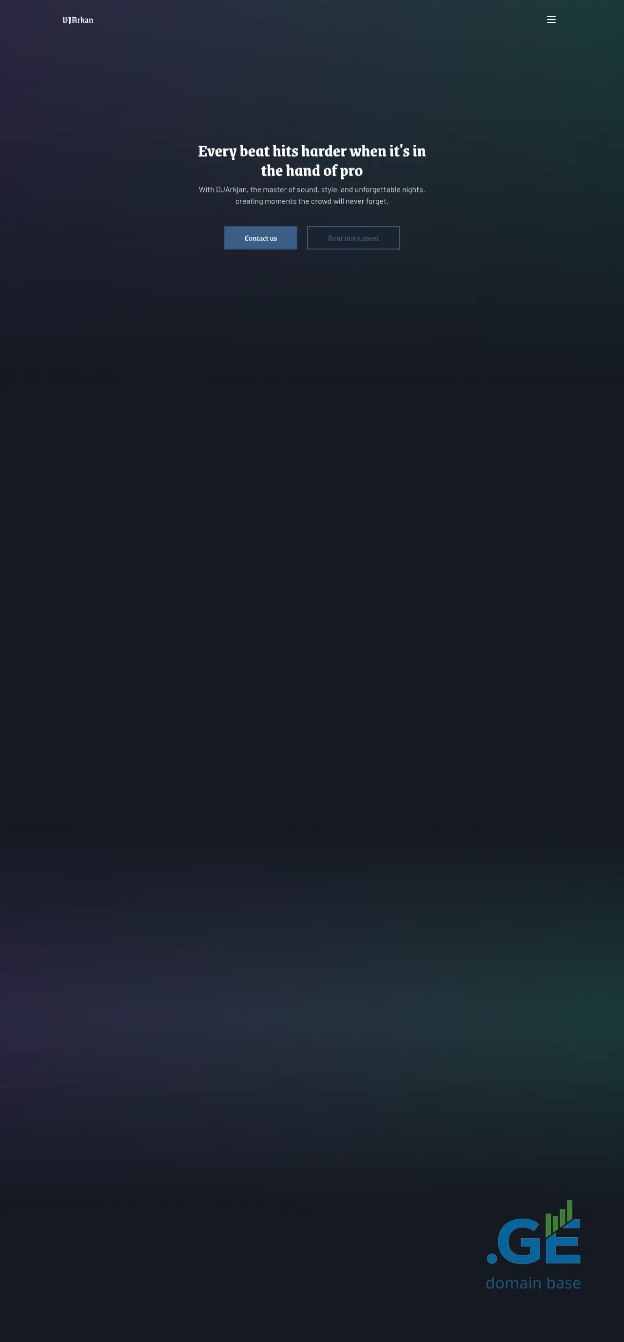 Screenshot of the site arkani.ge at 2025-10-01