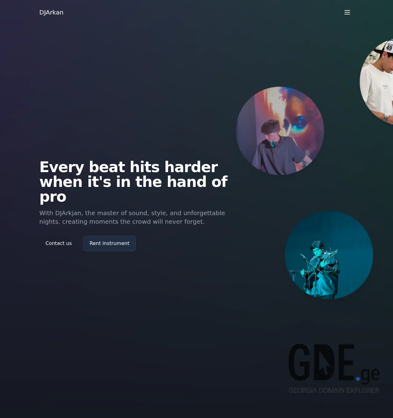 Screenshot of the site arkani.ge at 2025-12-06