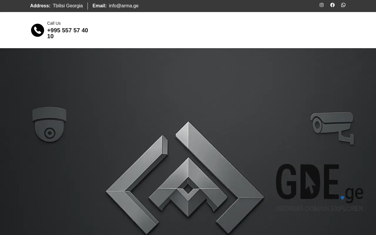 Screenshot of the site arma.ge at 2025-11-28