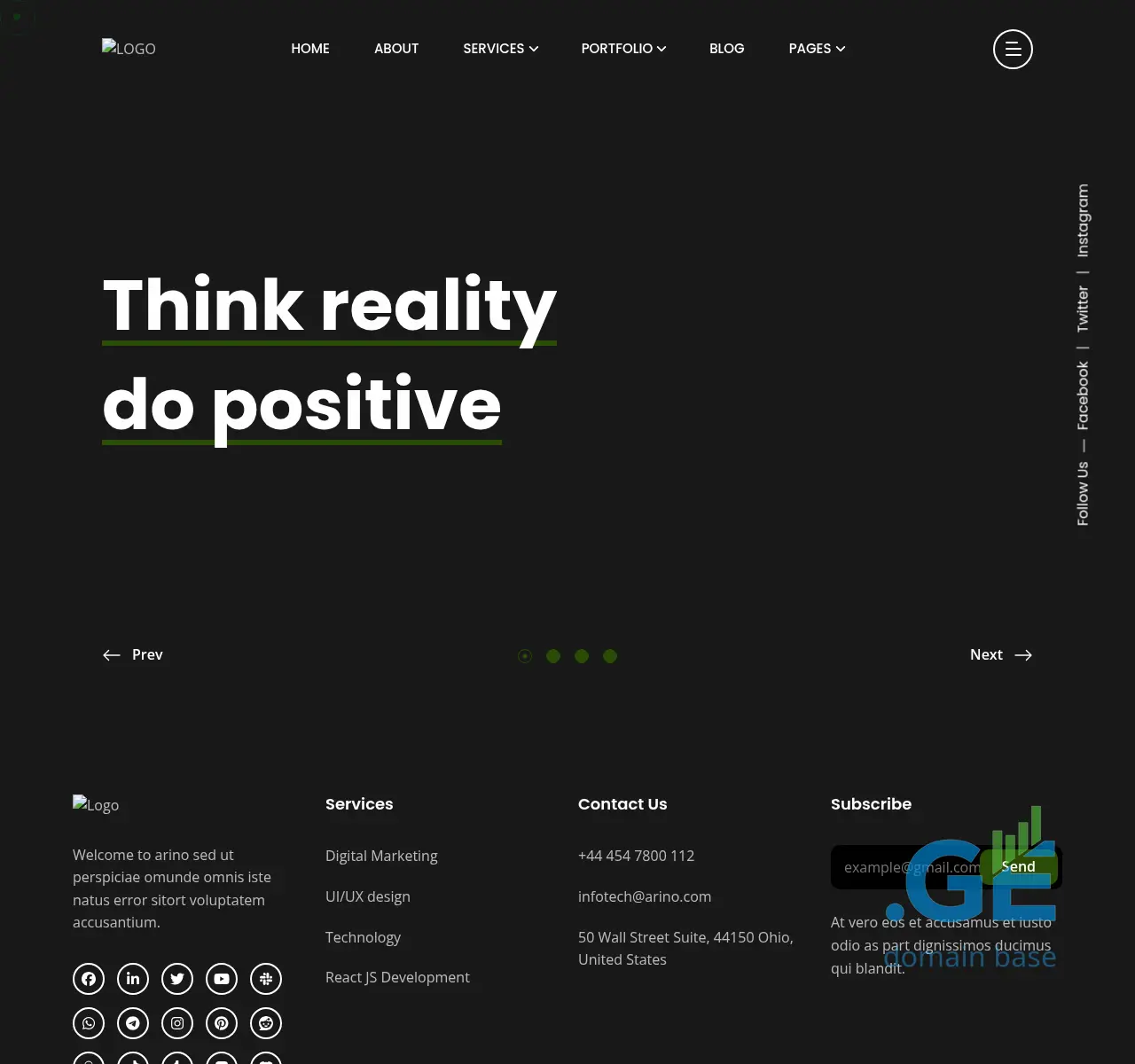 Screenshot of the site armax.ge at 2025-11-04