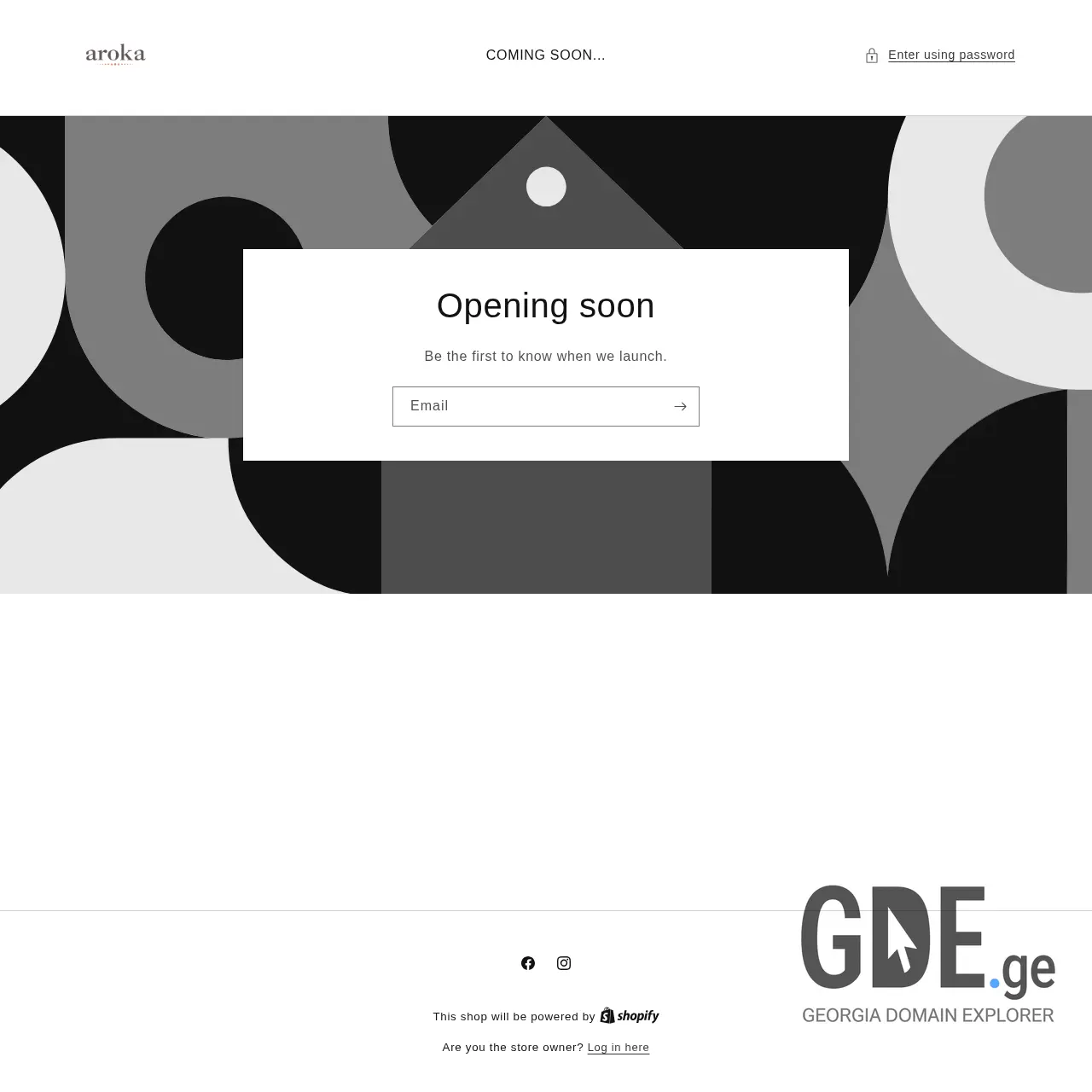 Screenshot of the site aroka.ge at 2025-12-08