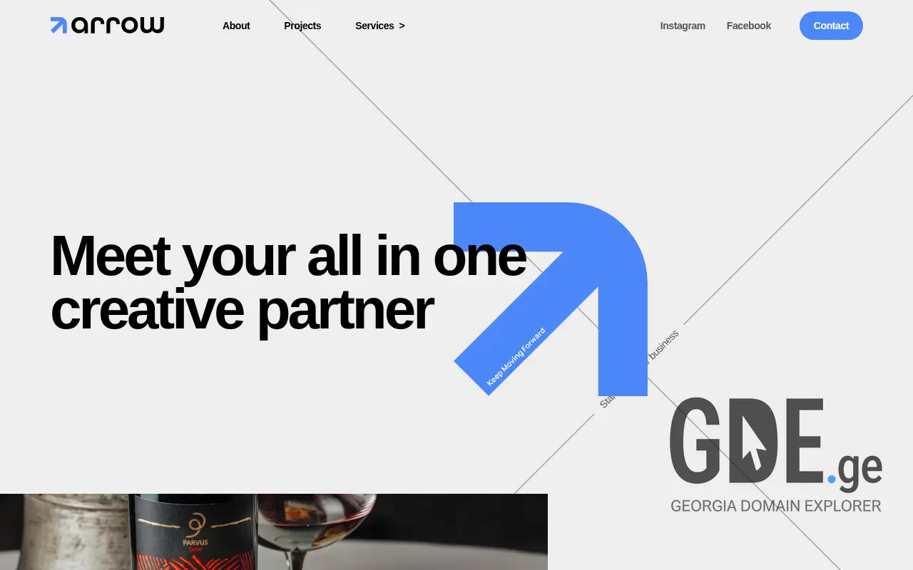 Screenshot of the site arrow.ge at 2025-11-28