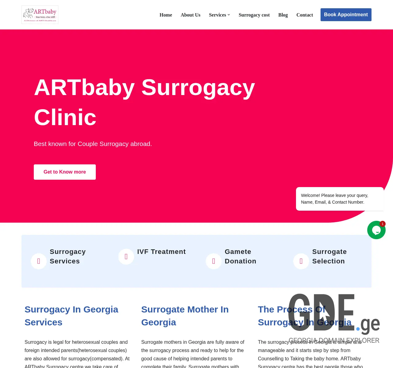 Screenshot of the site artbaby.ge at 2025-11-26