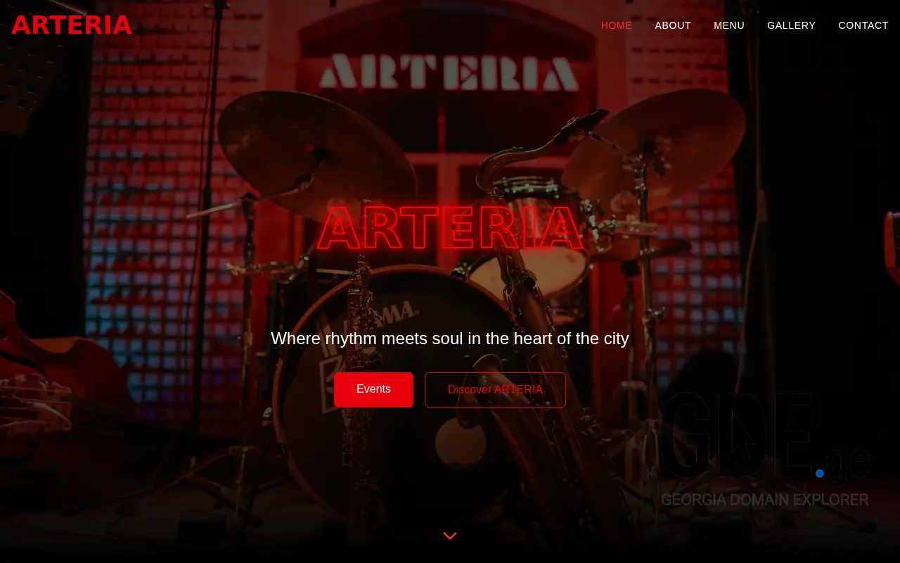 Screenshot of the site arteria.ge at 2025-11-28
