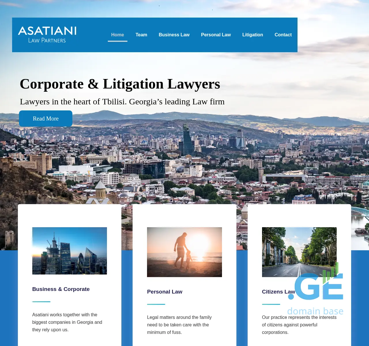 Screenshot of the site asatiani-law.ge at 2025-11-24