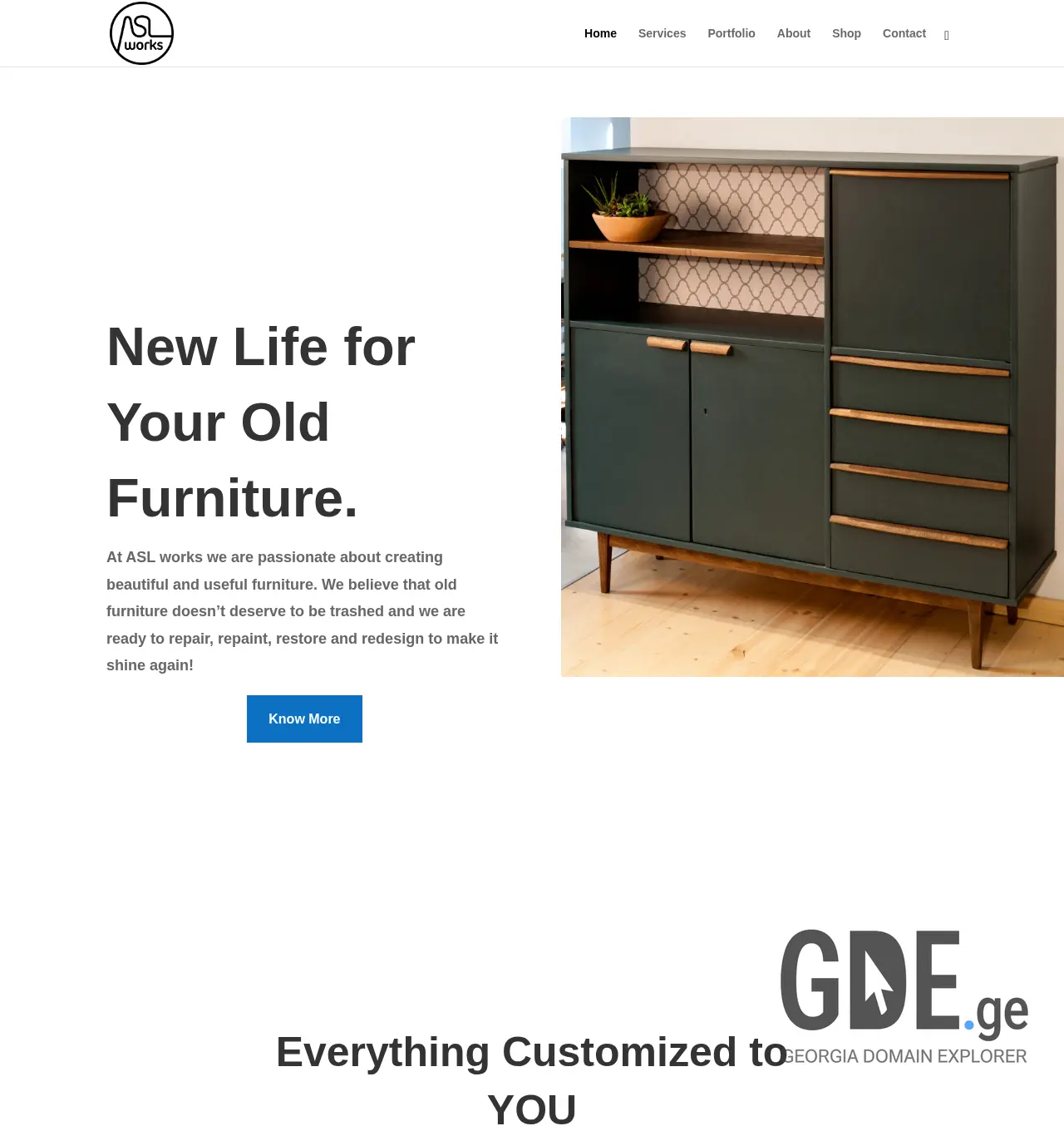 Screenshot of the site aslworks.ge at 2025-12-07