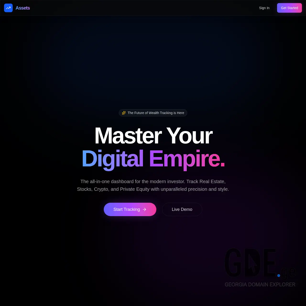 Screenshot of the site assets.ge at 2026-01-26